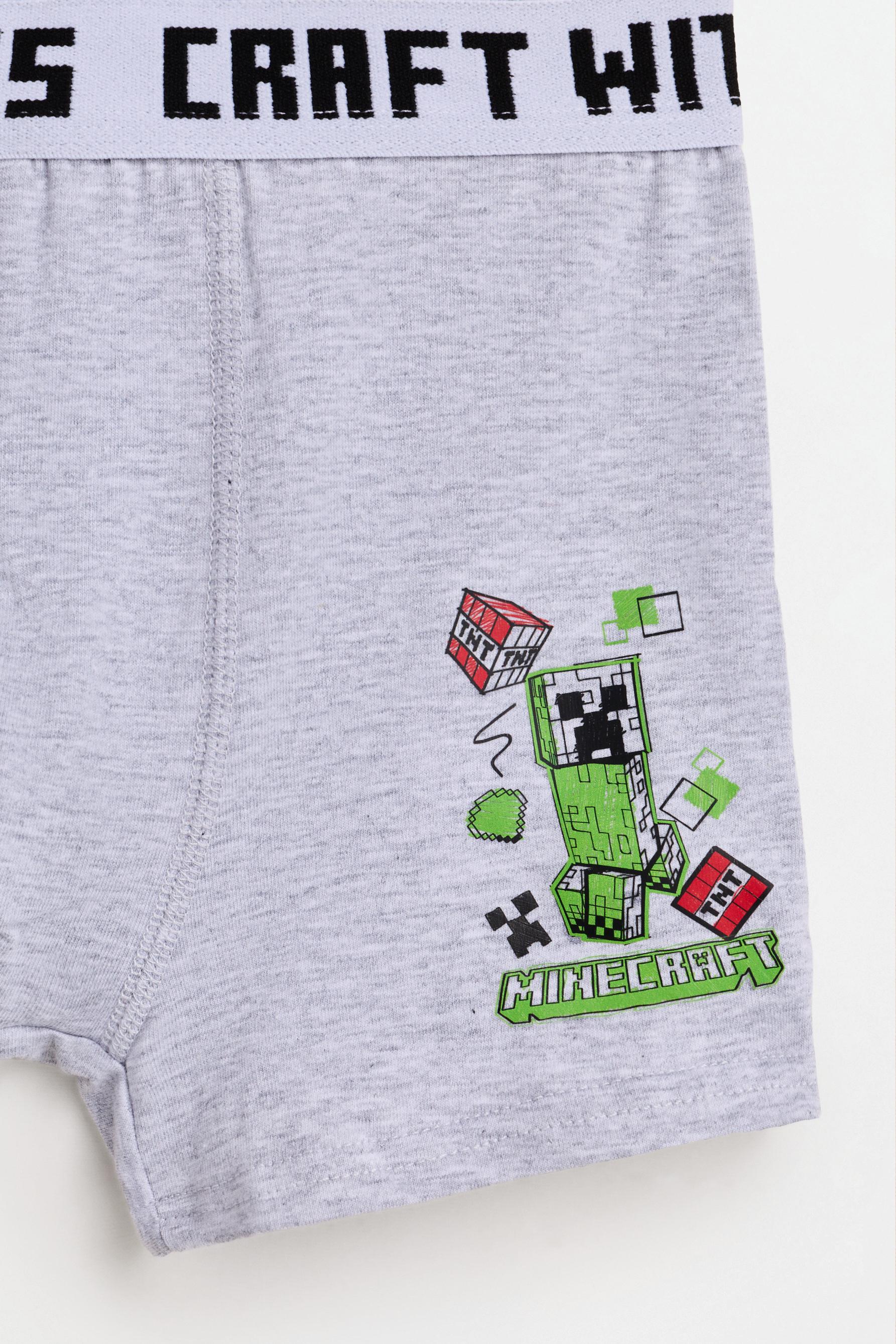 Minecraft boxer briefs (3-pack) — PALE GREY