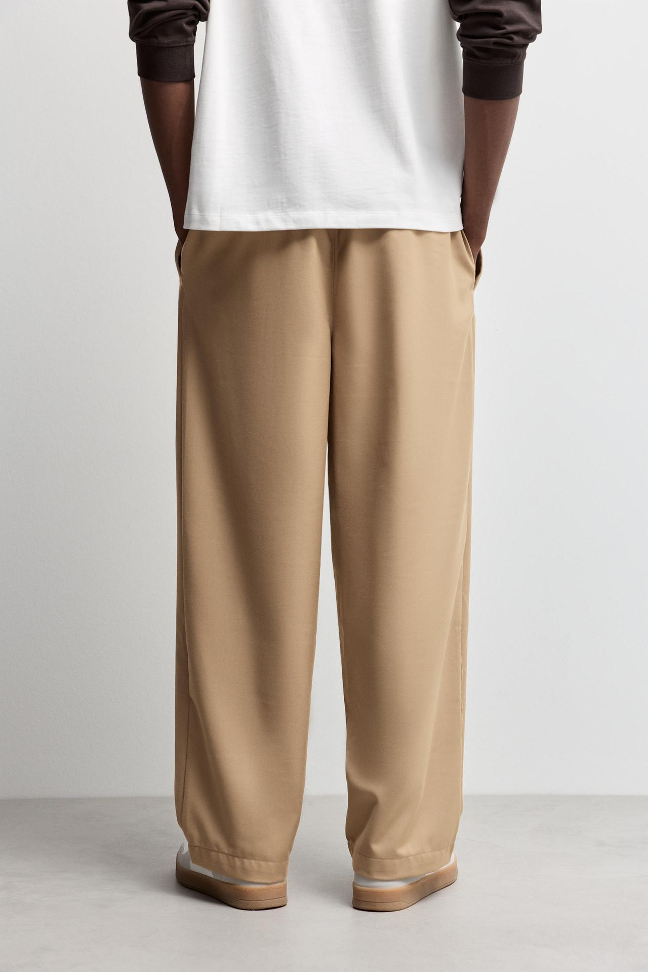 Baggy tailored joggers — DARK BEIGE