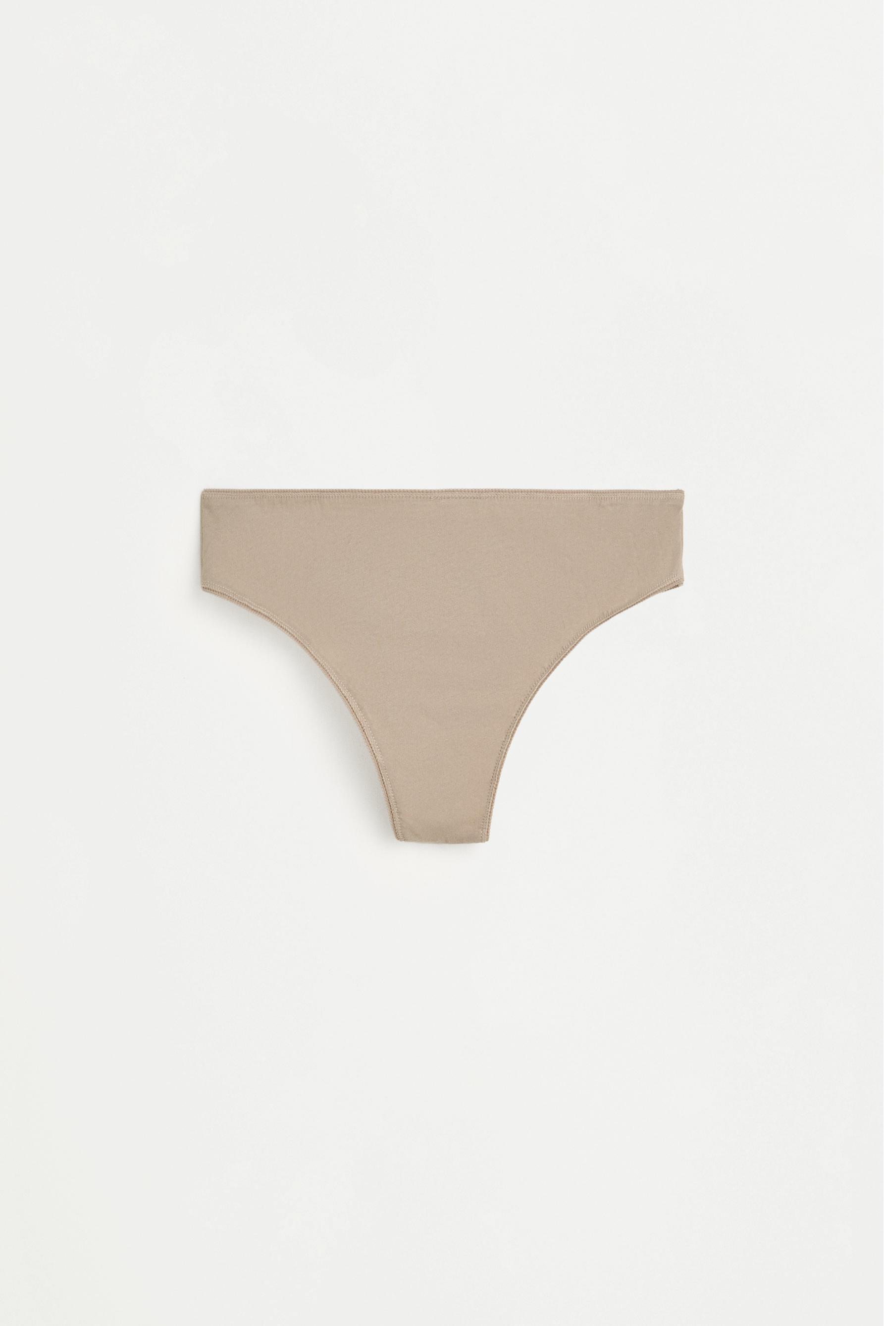 100% Cotton Brazilian Briefs (3-Pack) — ECRU/YELLOW