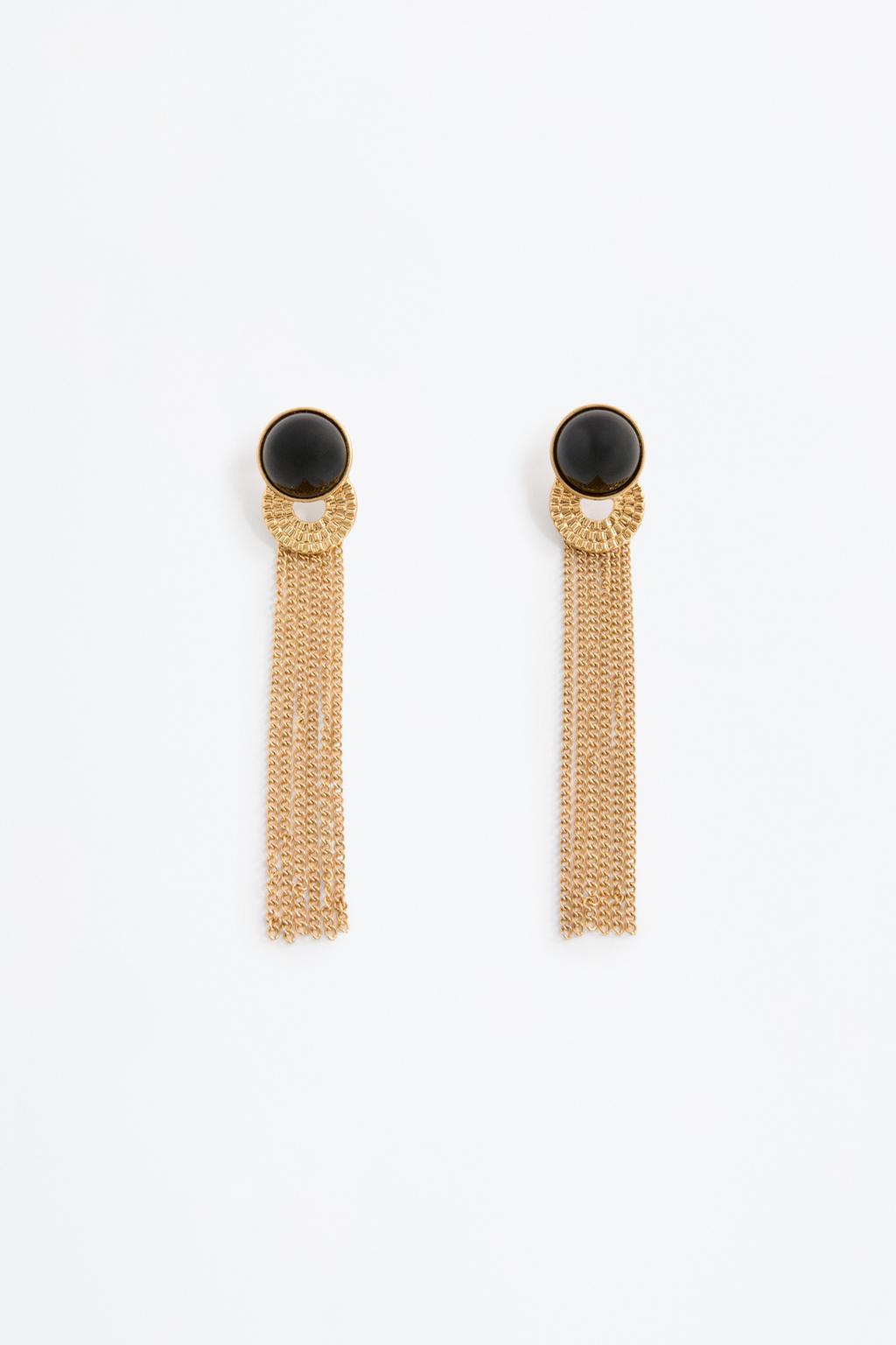 Long mismatched earrings
