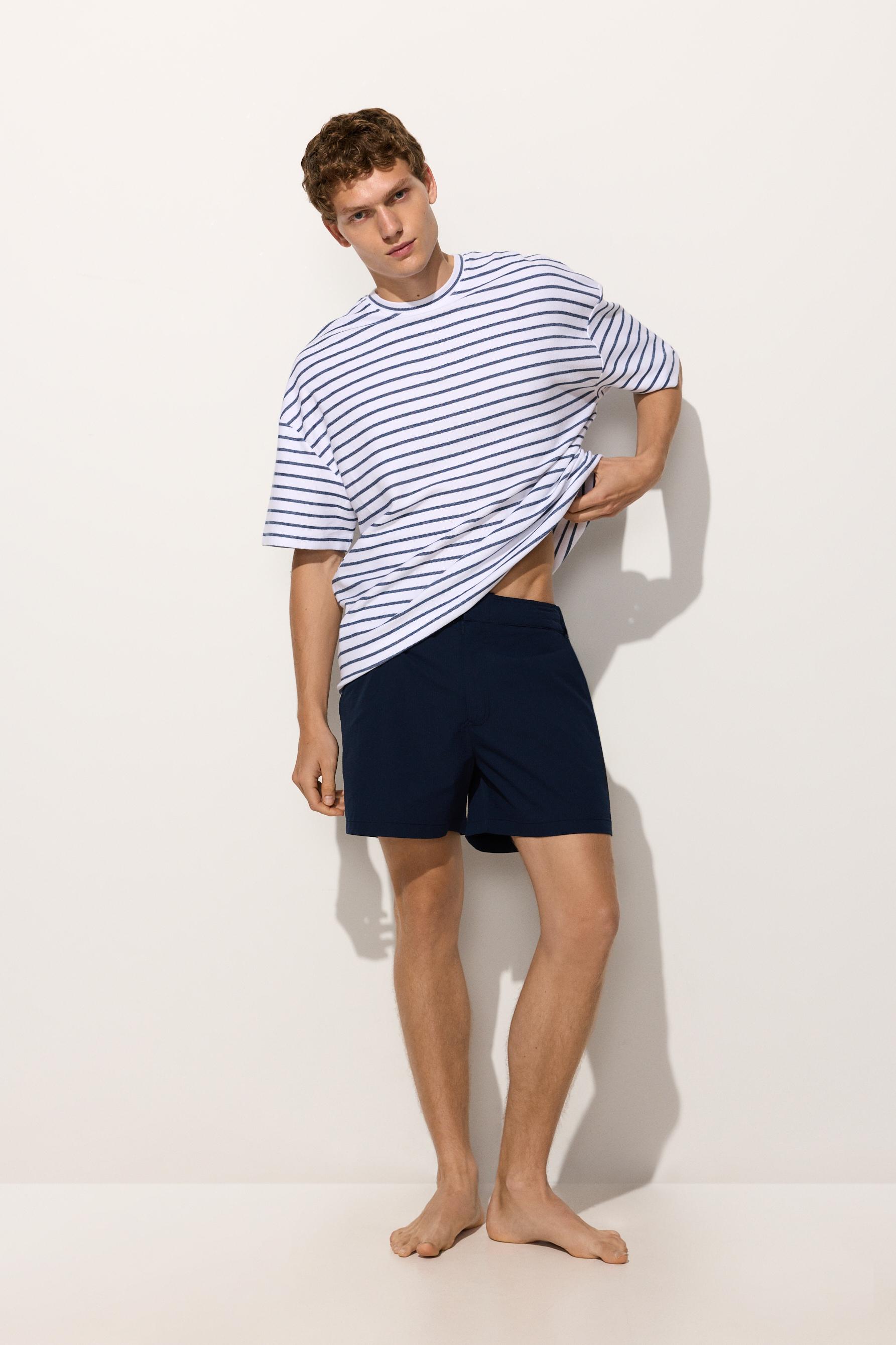 Striped label T-shirt — OFF WHITE