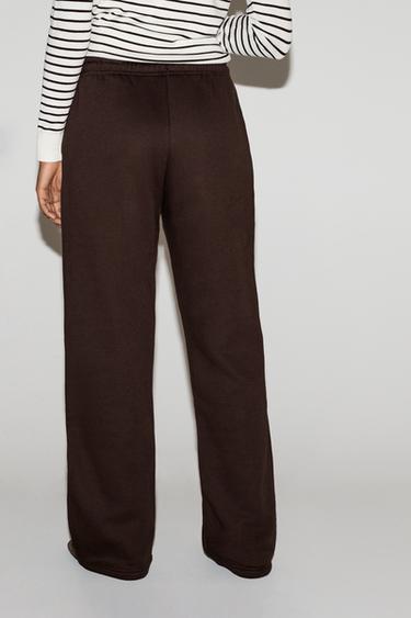 Basic straight tracksuit trousers — CHOCOLATE 4