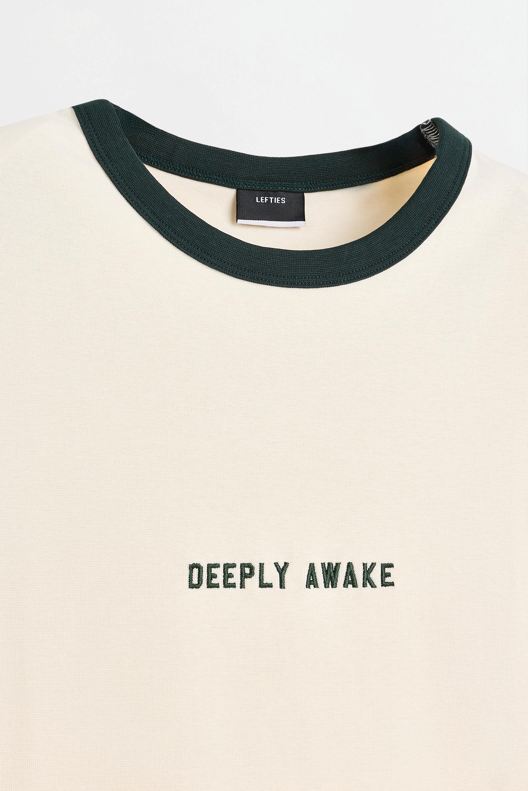 Contrast print T-shirt — OFF WHITE