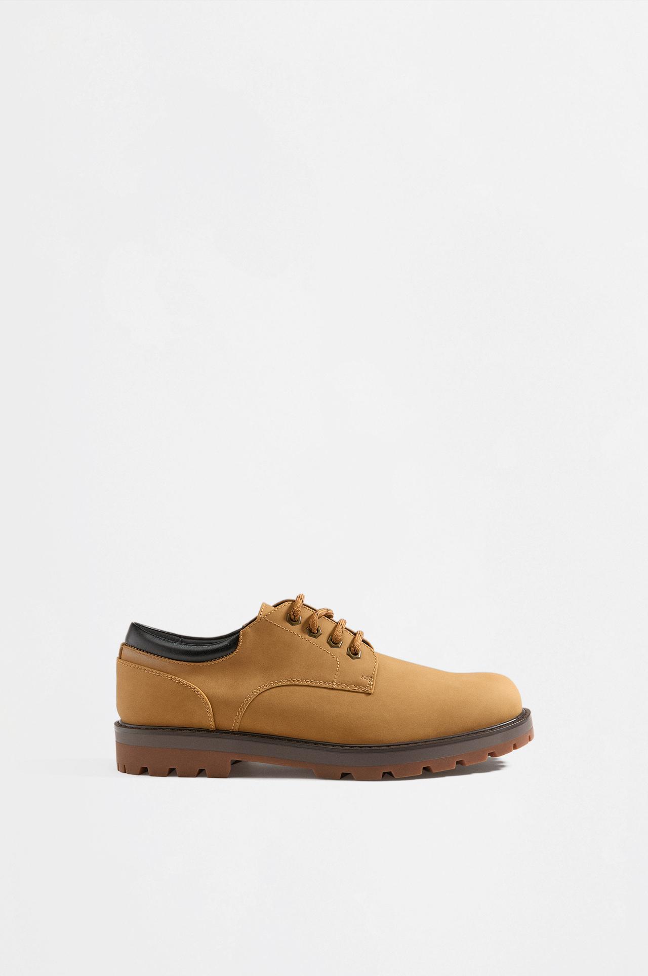 Lace-up shoe — BEIGE
