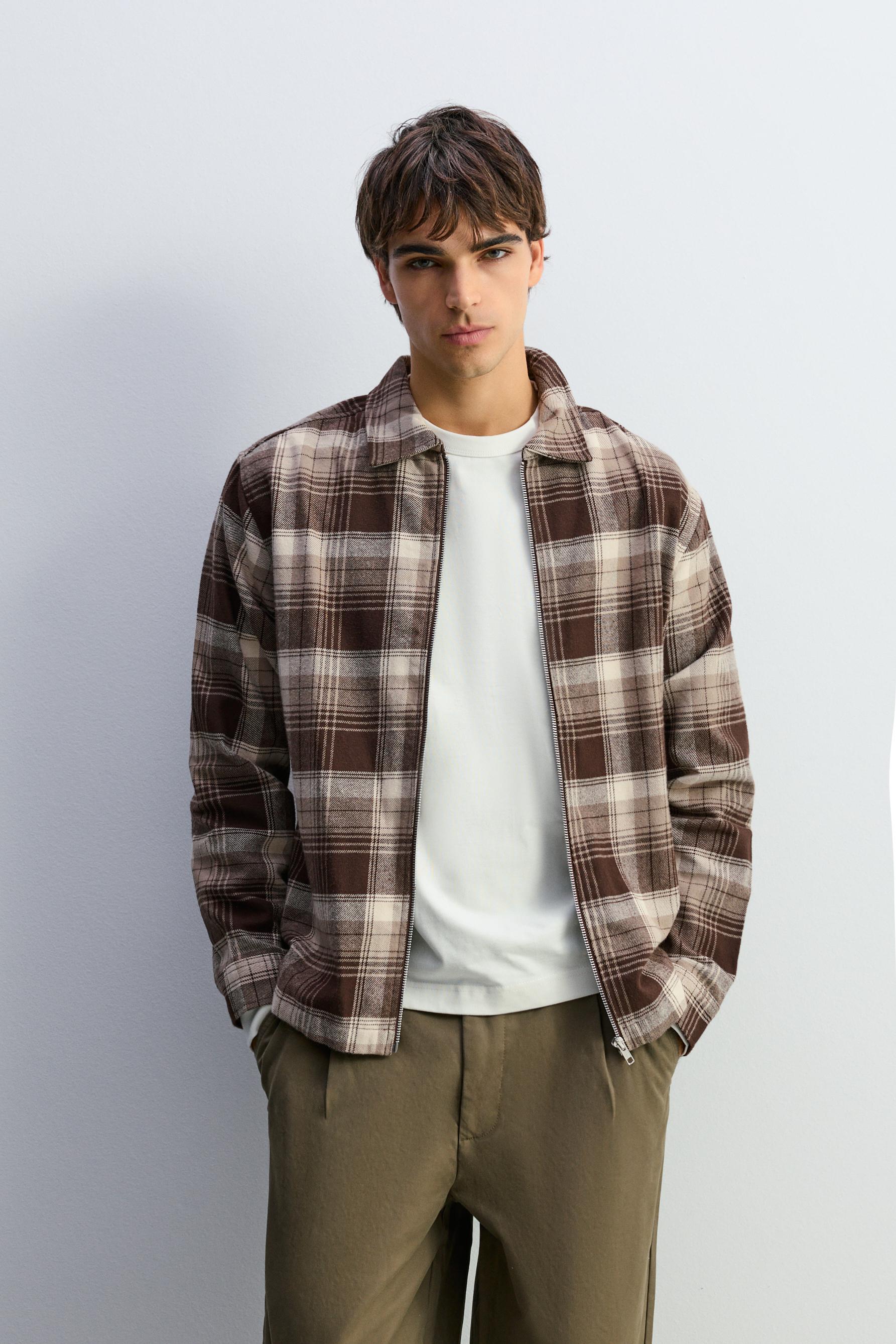 Sobrecamisa cuadros cremallera