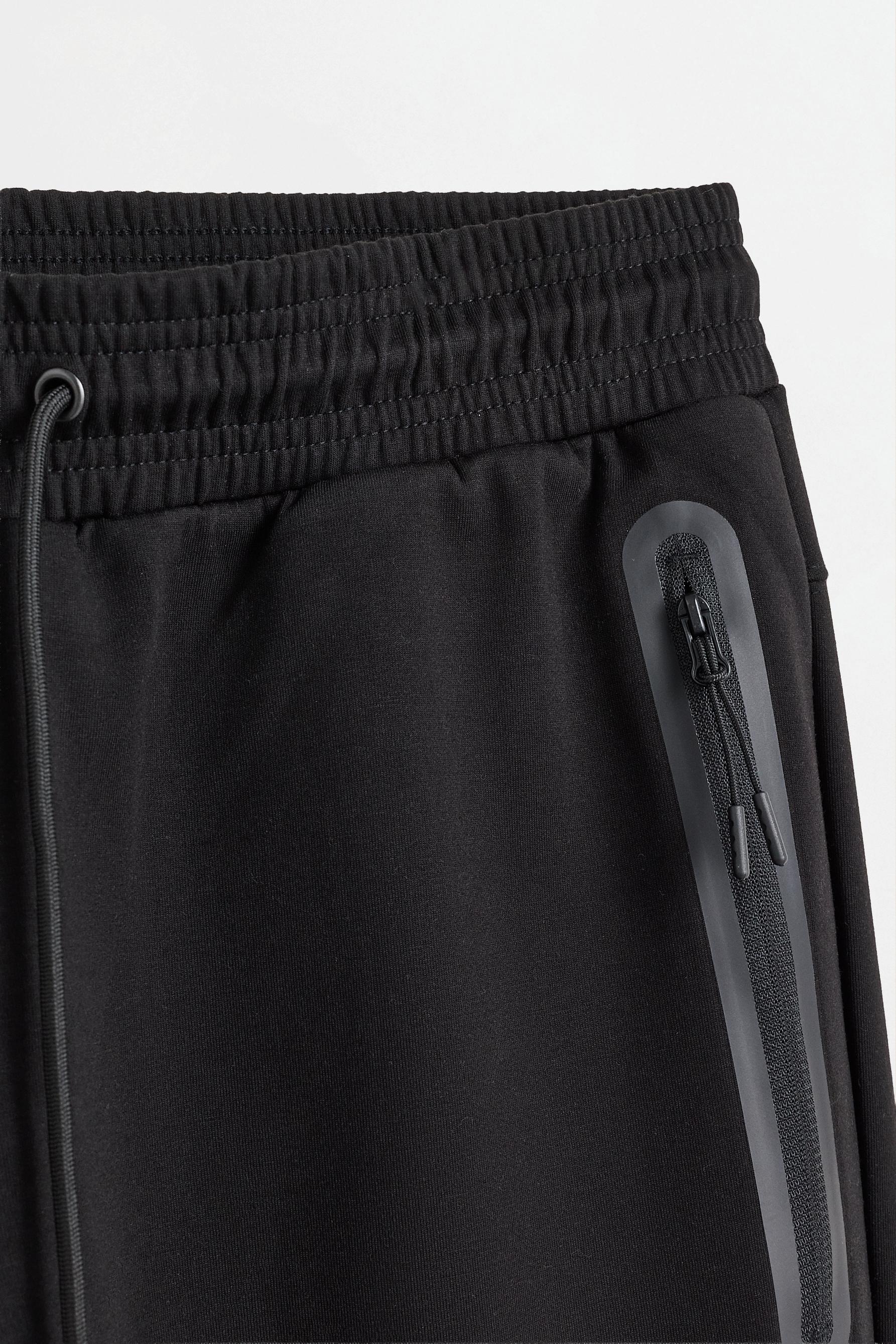 Basic interlock joggers — BLACK
