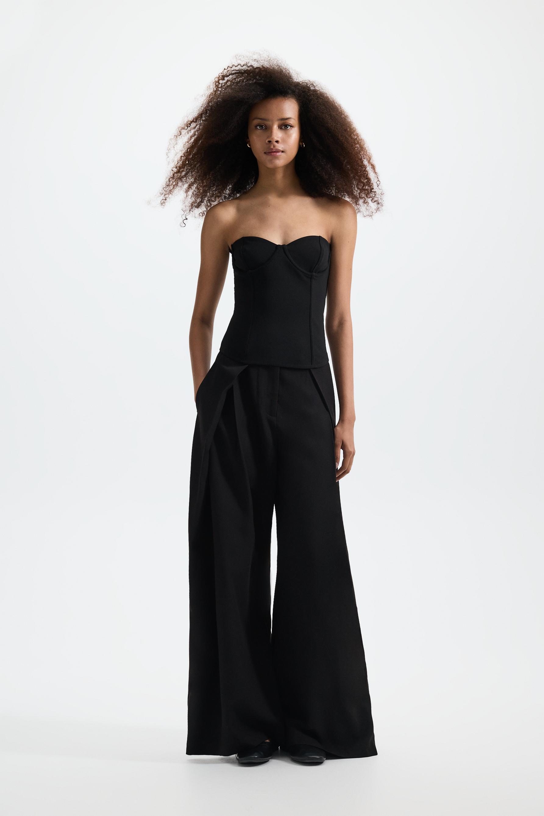 Bustier top — BLACK