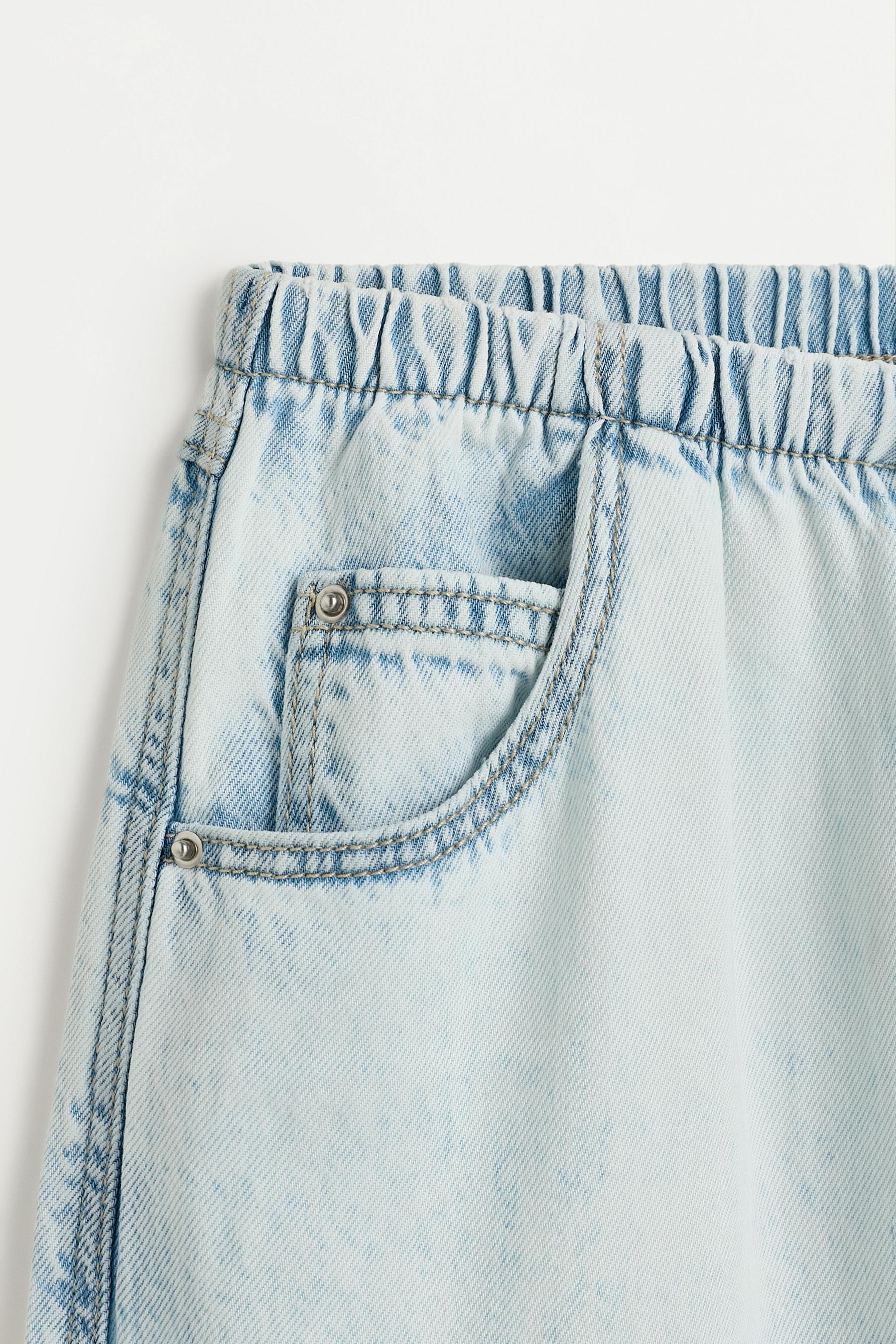 Wide-leg cargo jeans — FADED SKY BLUE