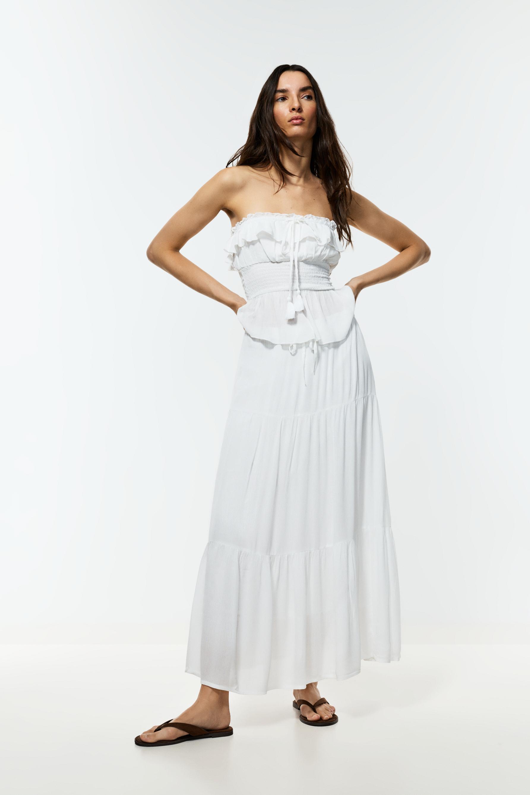 Ruffled top — WHITE