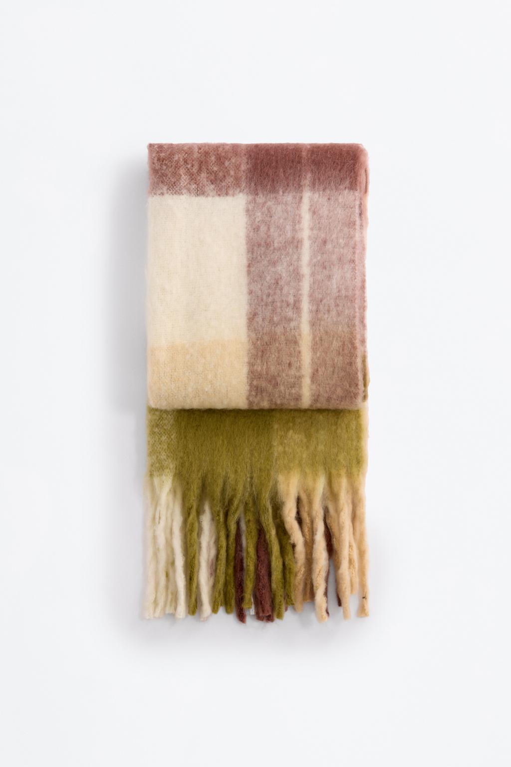 Bufanda espumosa cuadros