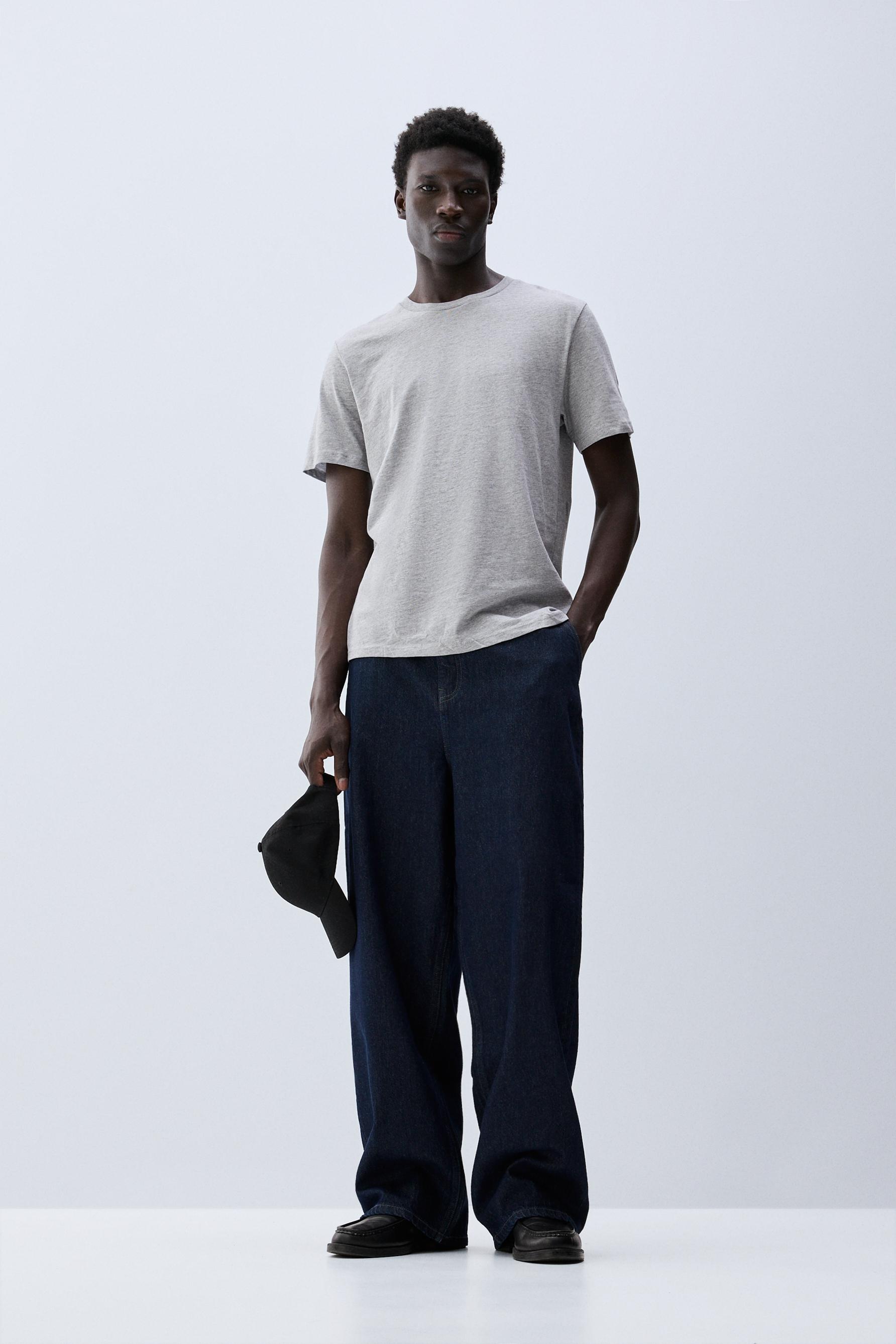 4-pack of basic T-shirts — GREY MARL