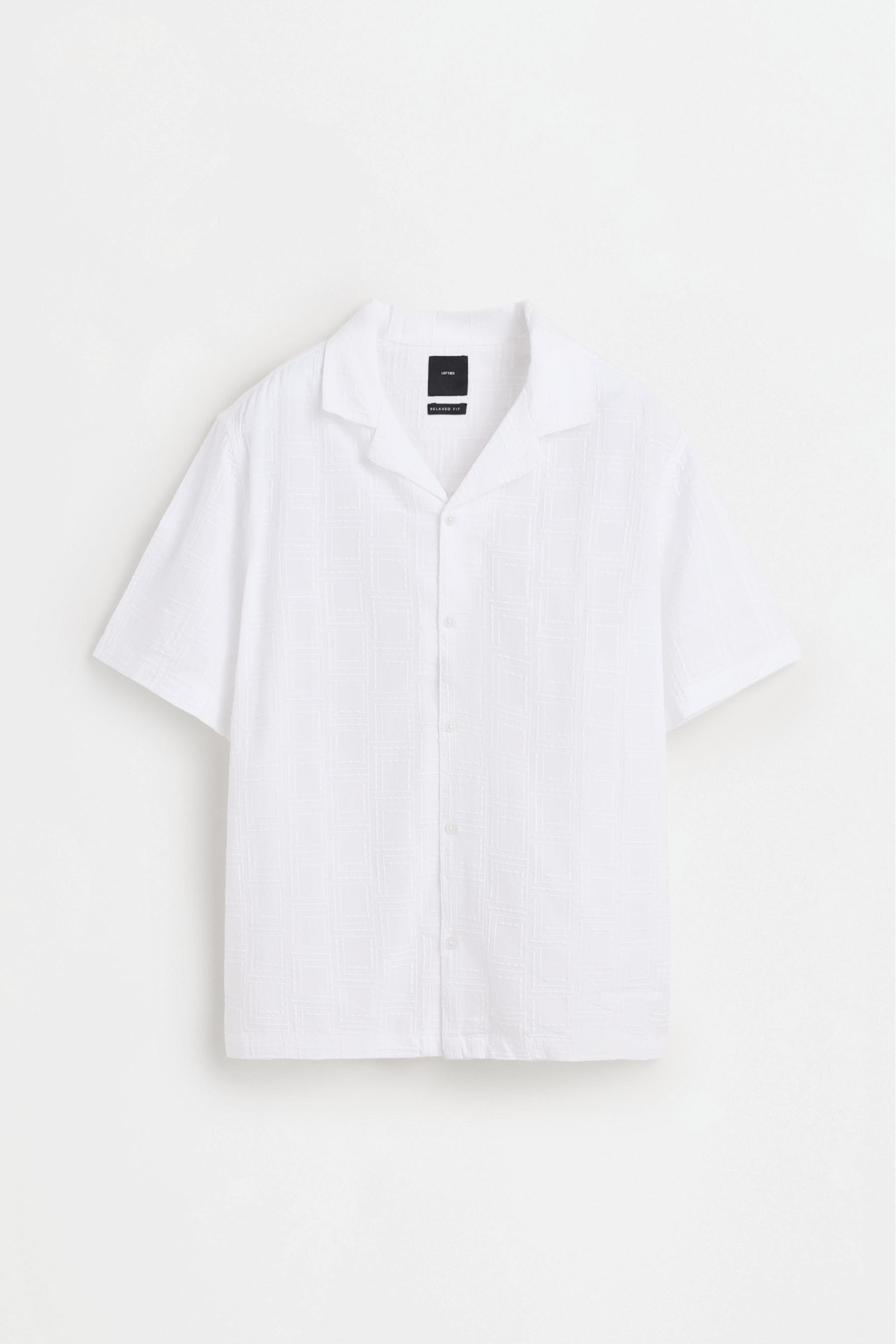Rustic short sleeve shirt — WHITE