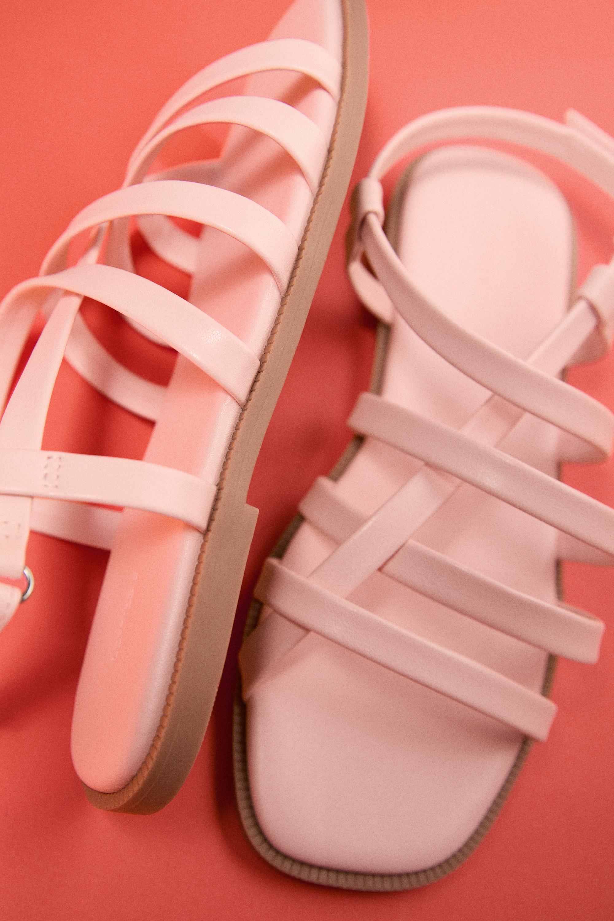 Strappy sandals — ORANGE