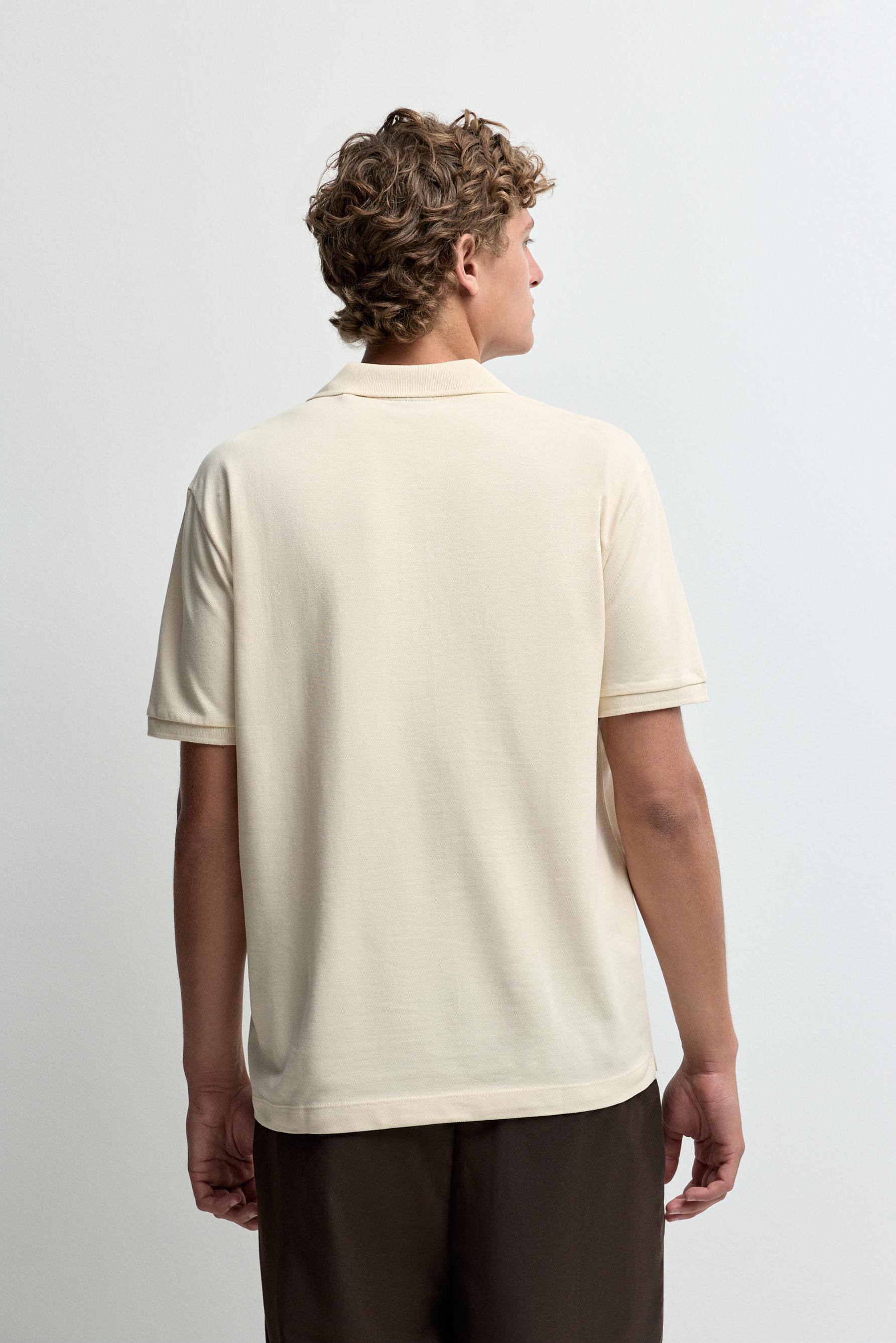Basic polo shirt — CREAM