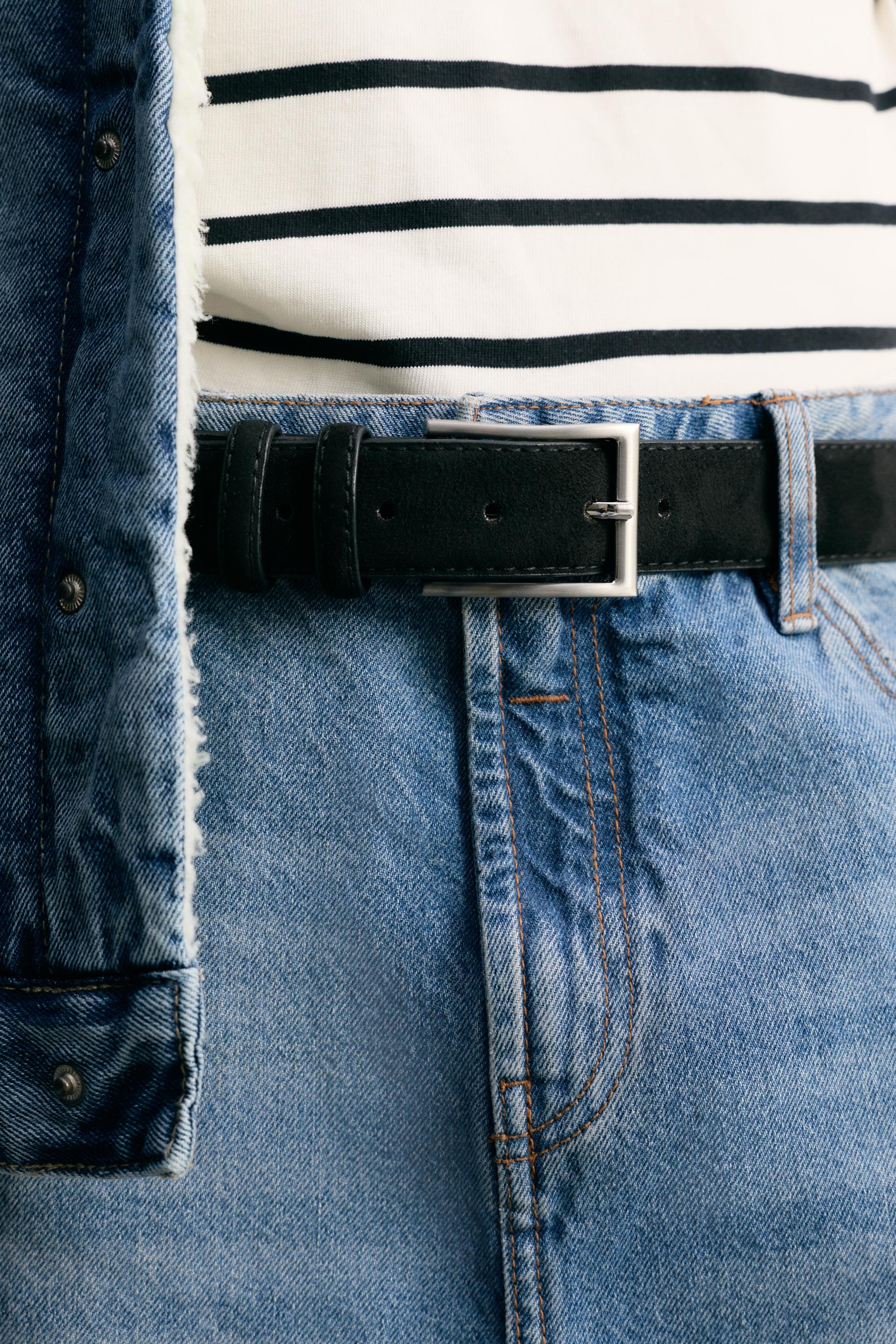 Cinturón vestir efecto ante