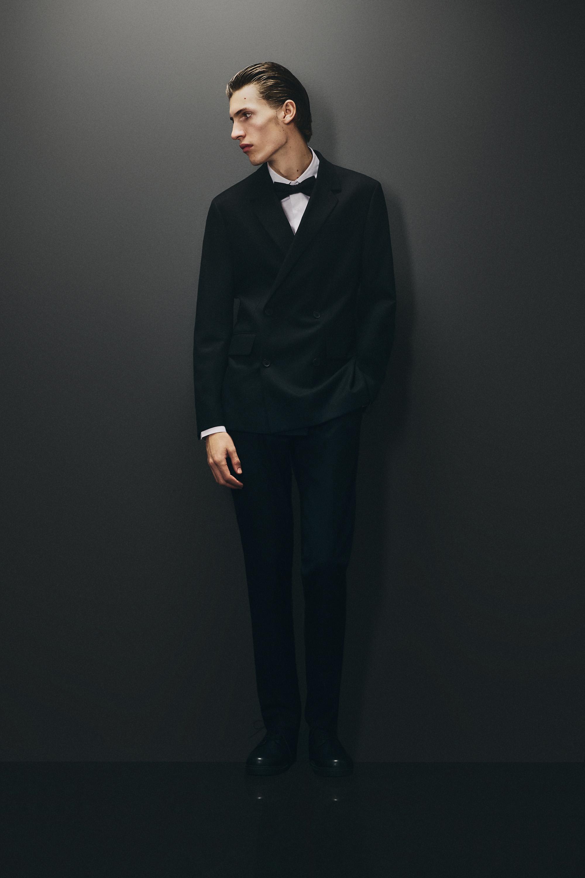 Slim fit suit trousers — BLACK