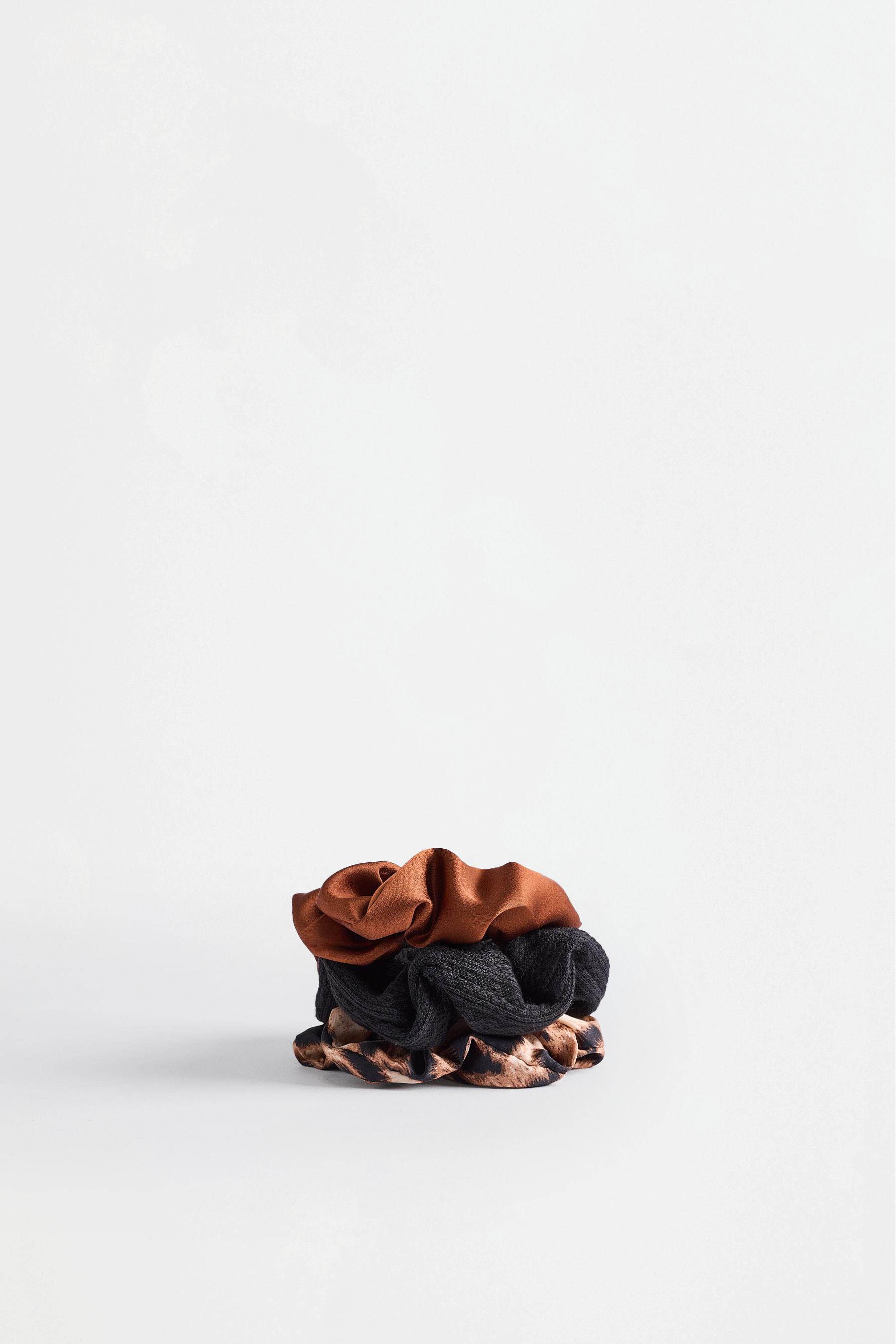 Medium scrunchies (3-pack) — LEOPARD PRINT