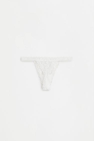2-pack of lace thongs — WHITE 8