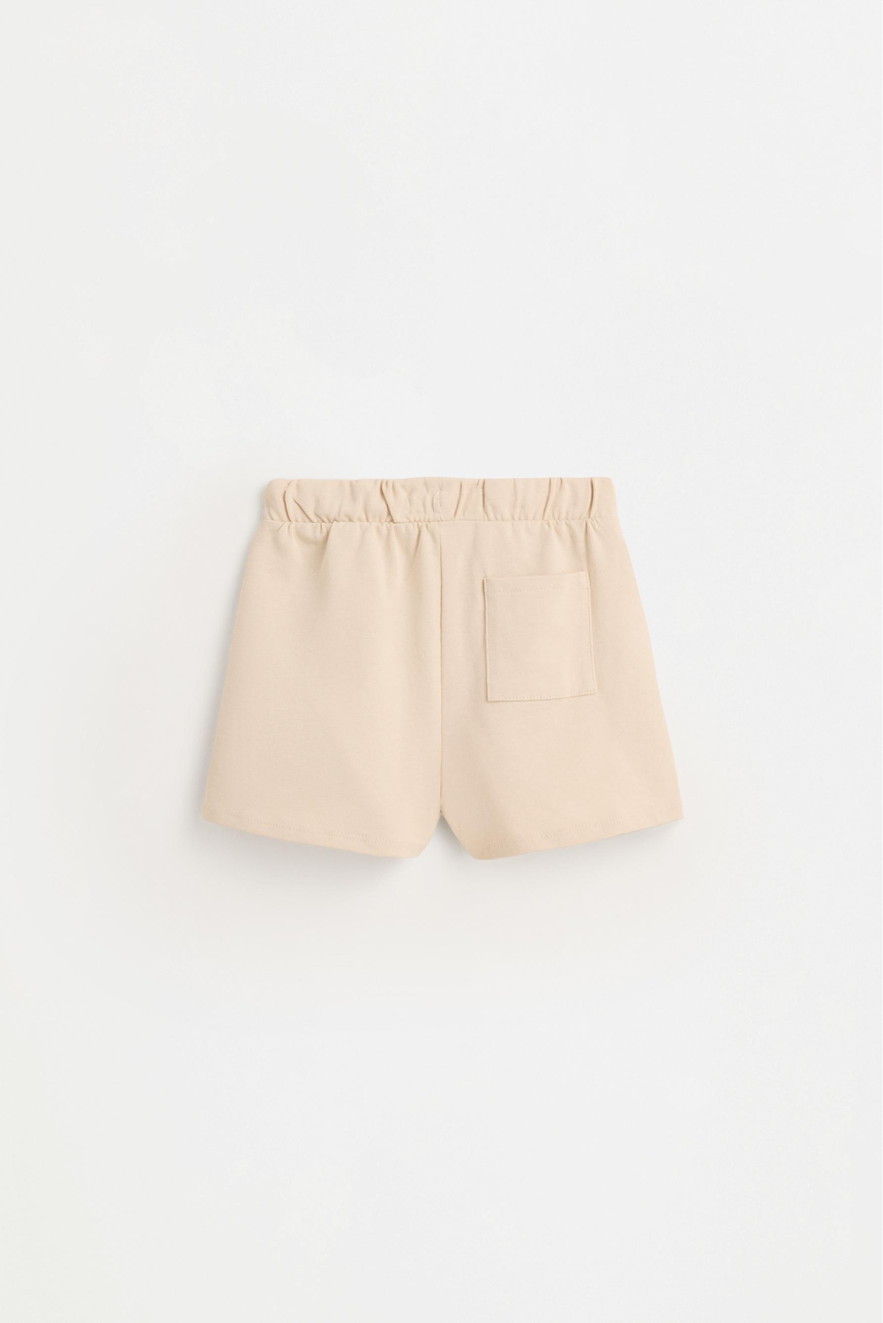 Heavy T-shirt and Bermuda shorts co-ord — ECRU