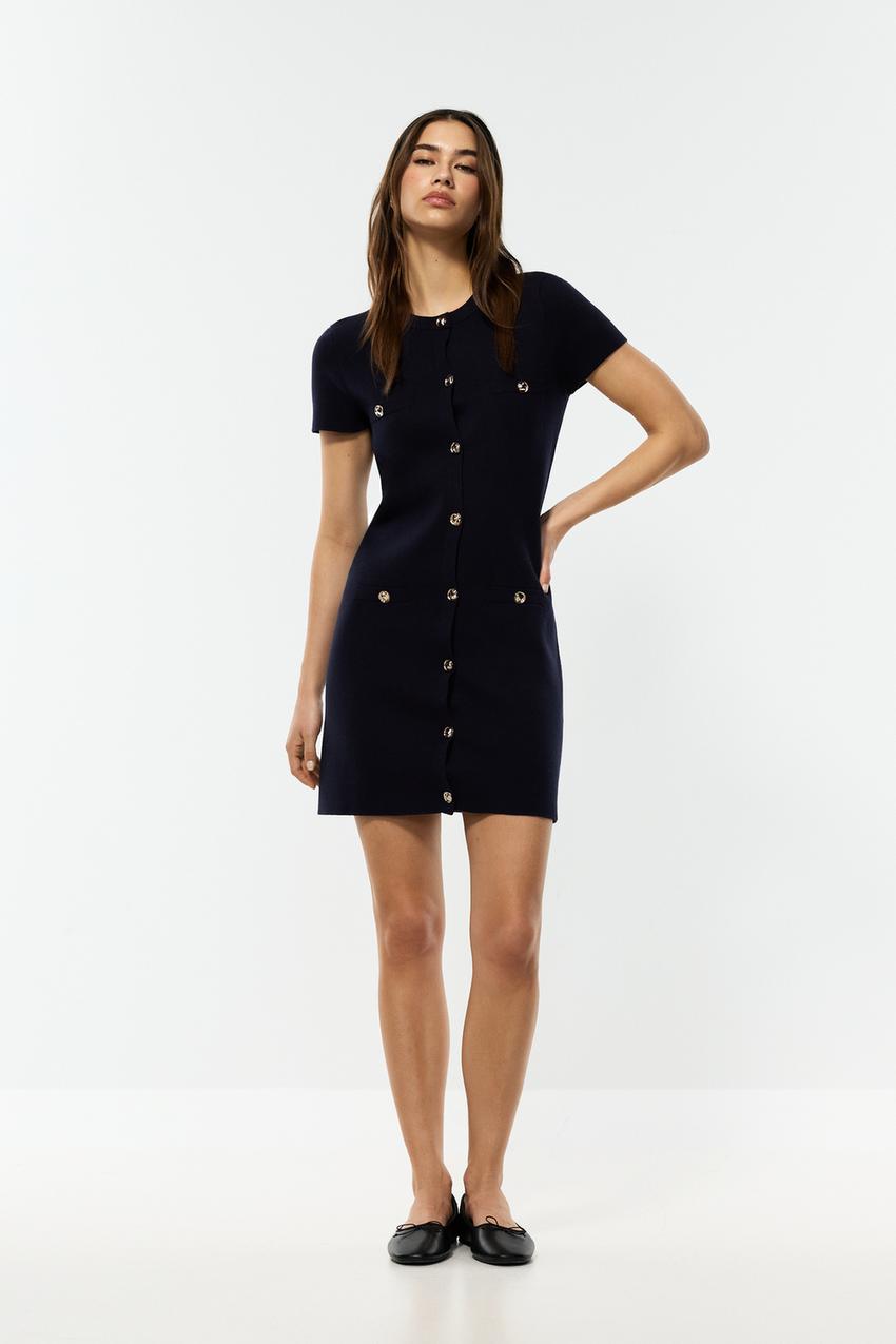 Short knit dress - Dresses - CLOTHING - Woman | LEFTIES Qatar Short knit dress - Dresses - CLOTHING - Woman | LEFTIES Qatar