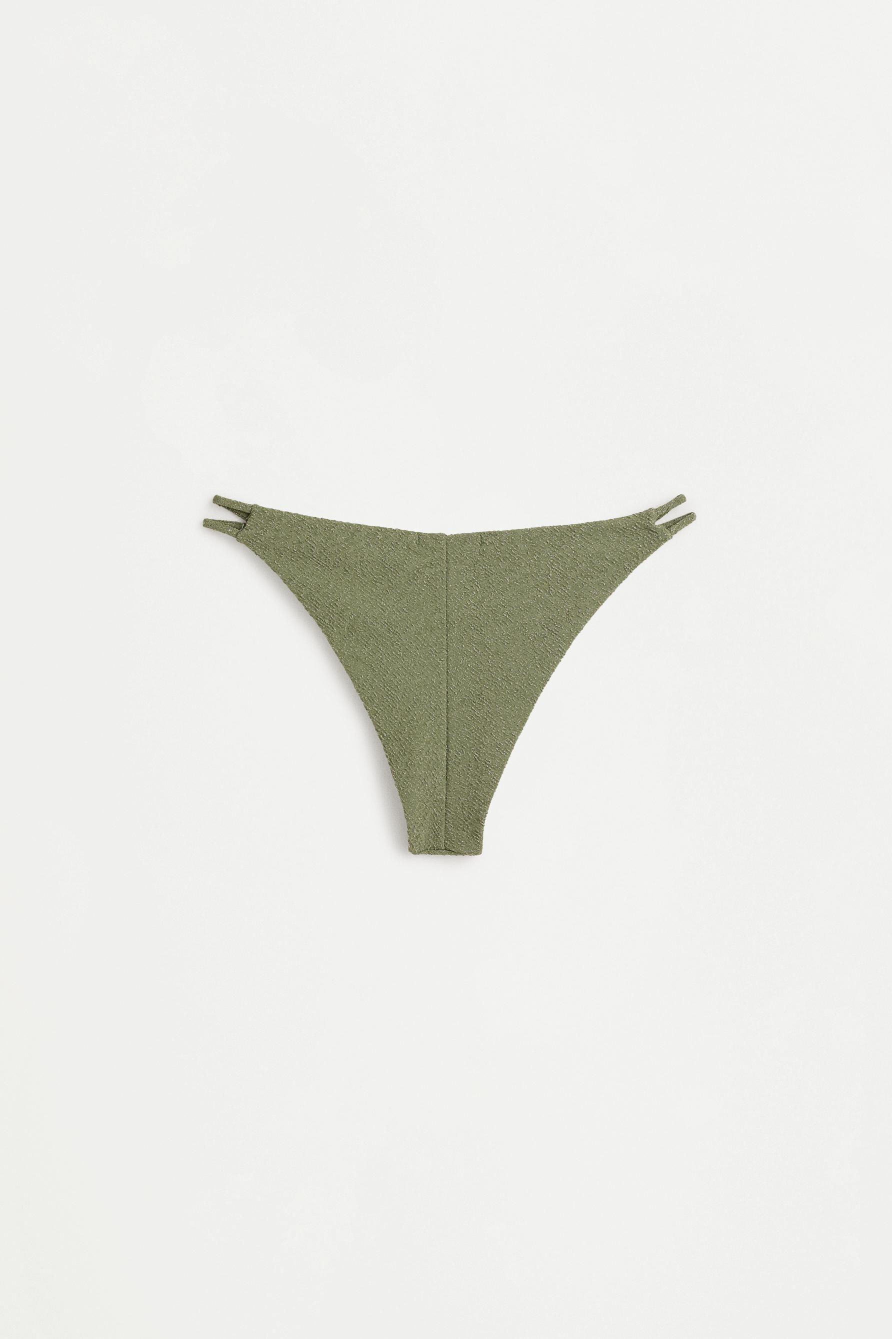 Shimmery bikini briefs — MEDIUM GREEN