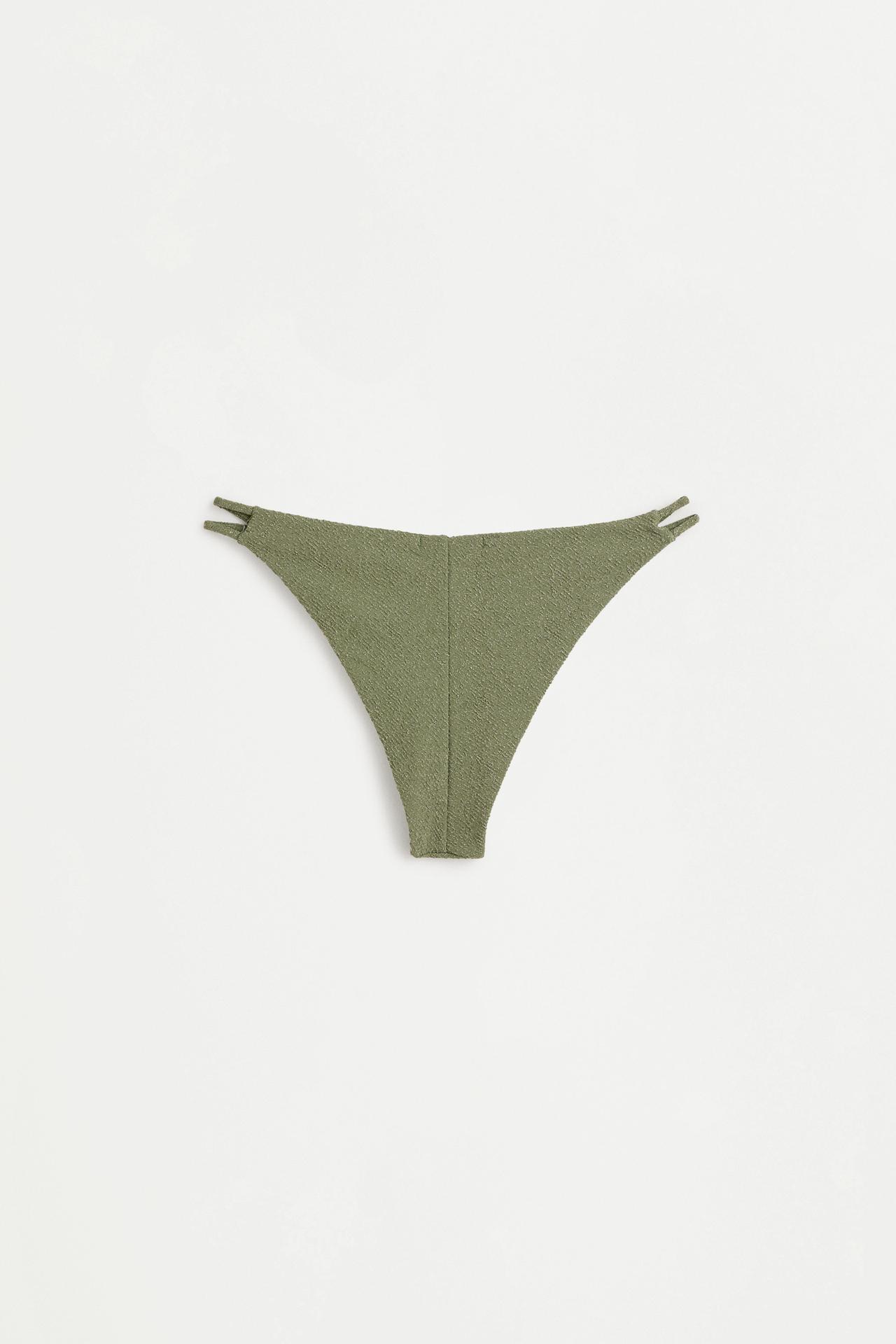 Shimmery bikini briefs — MEDIUM GREEN