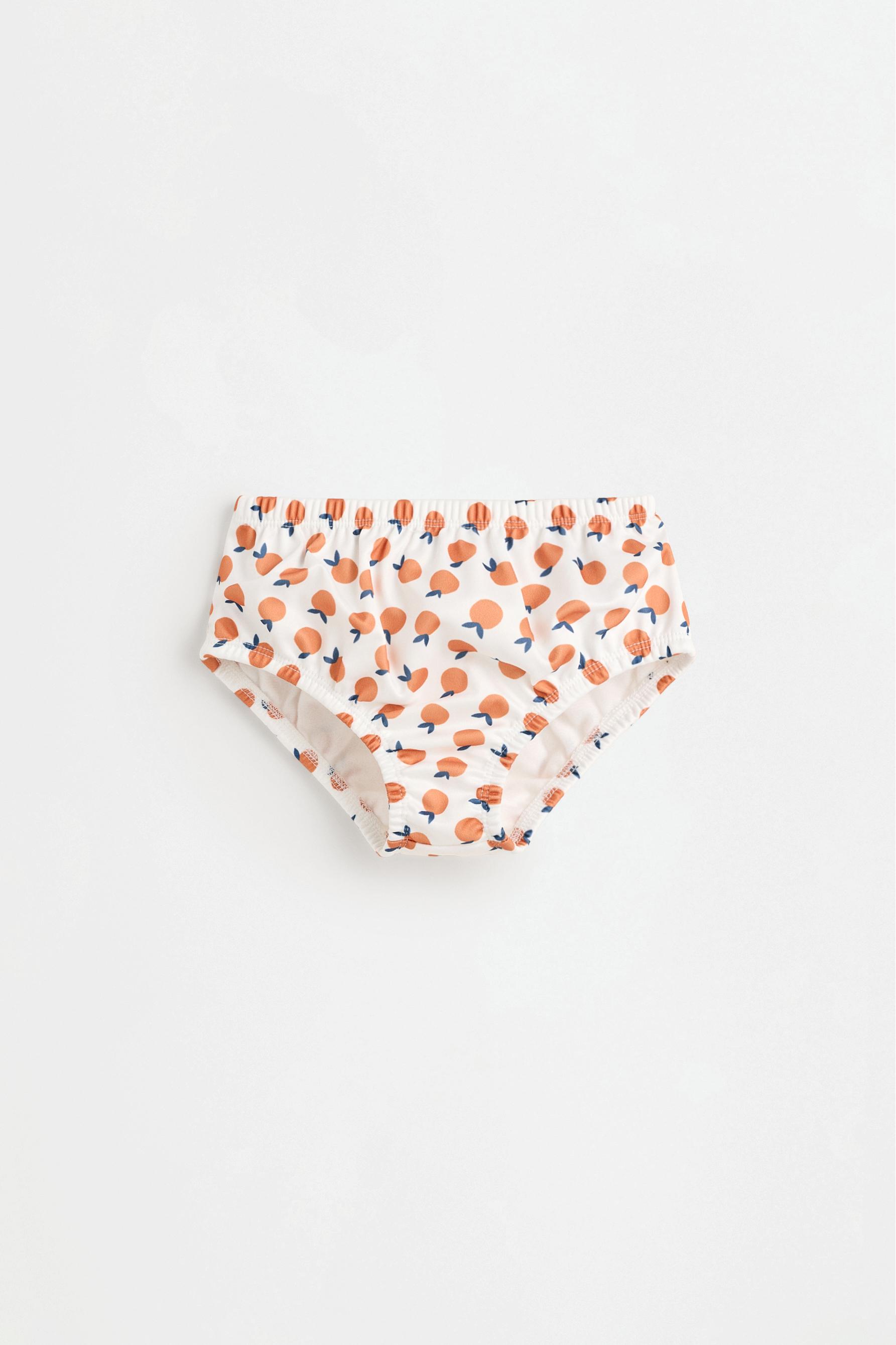 Orange print swim diaper — ORANGE