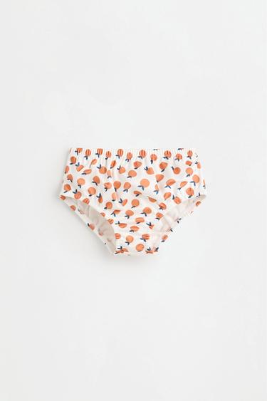 Orange print swim diaper — ORANGE 1