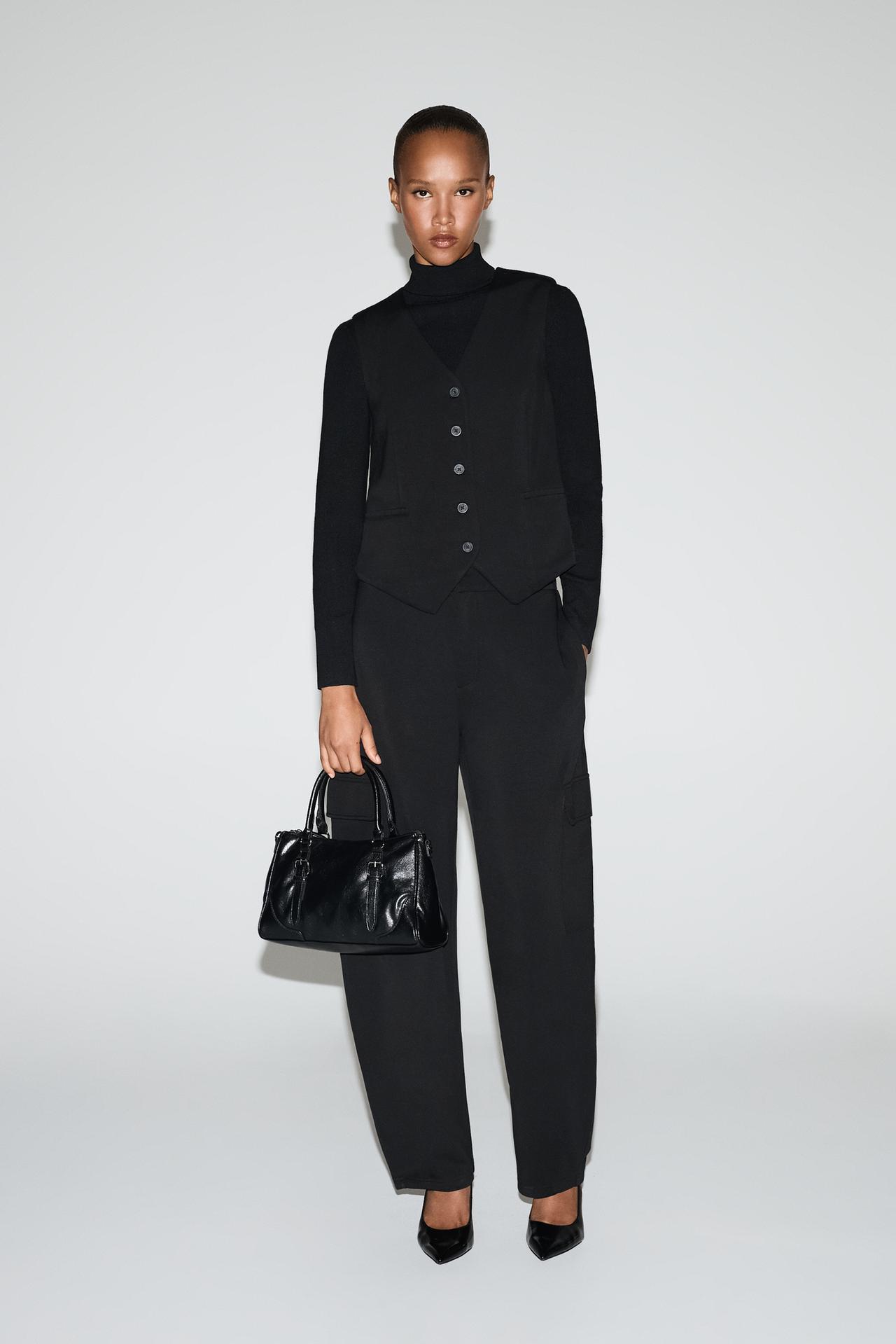 Flowing vest — BLACK