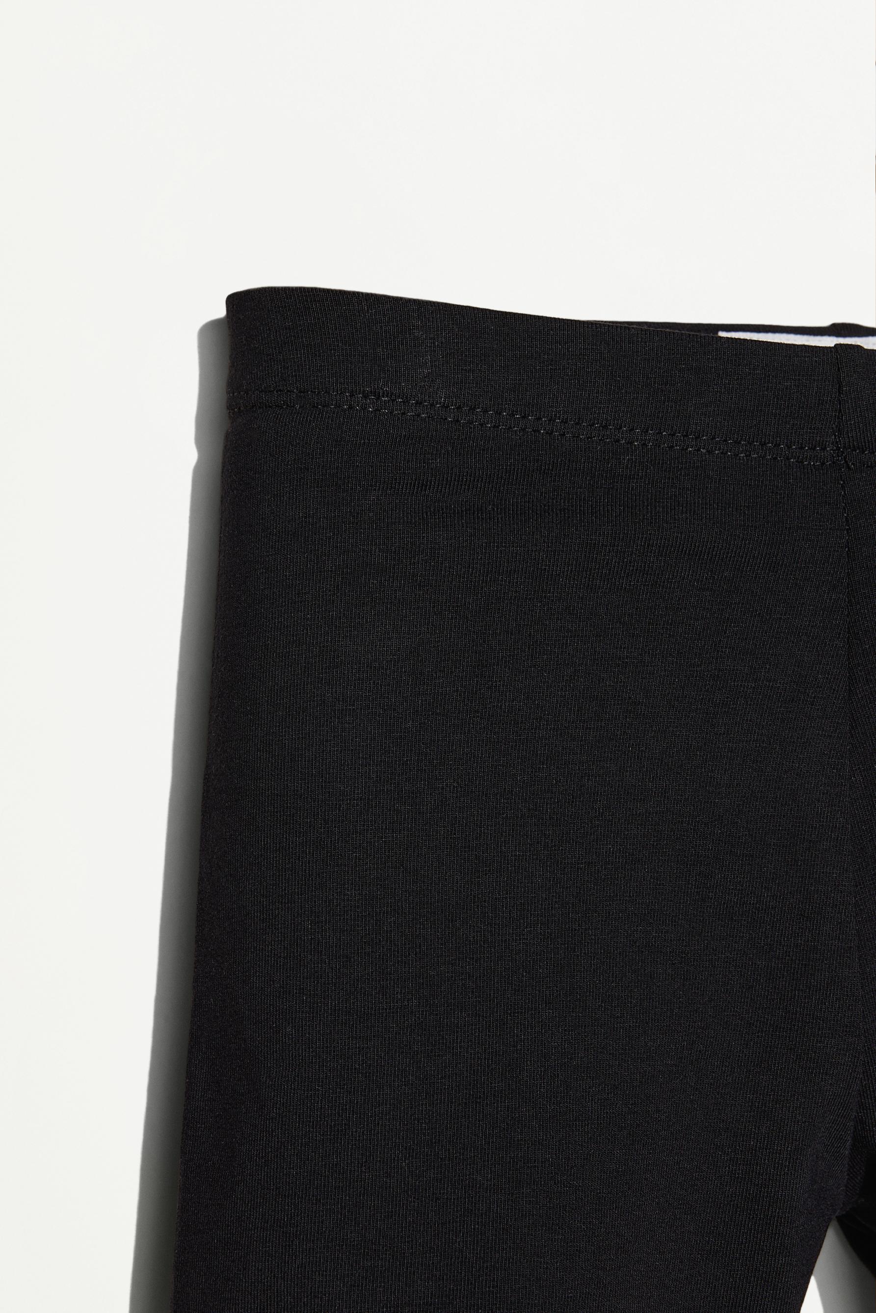 2-pack of plain short leggings — BLACK