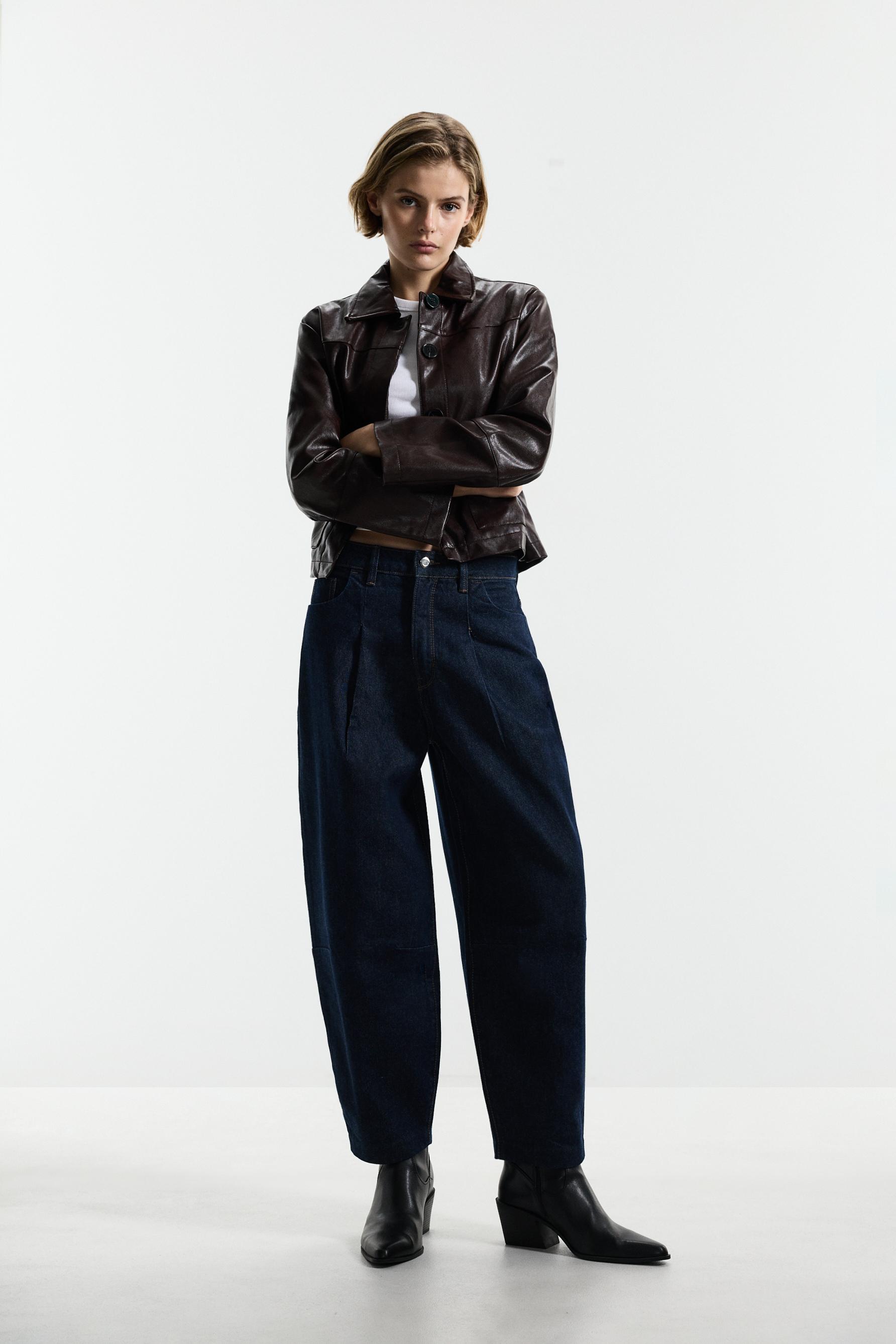 Ankle-length tapered jeans — NAVY