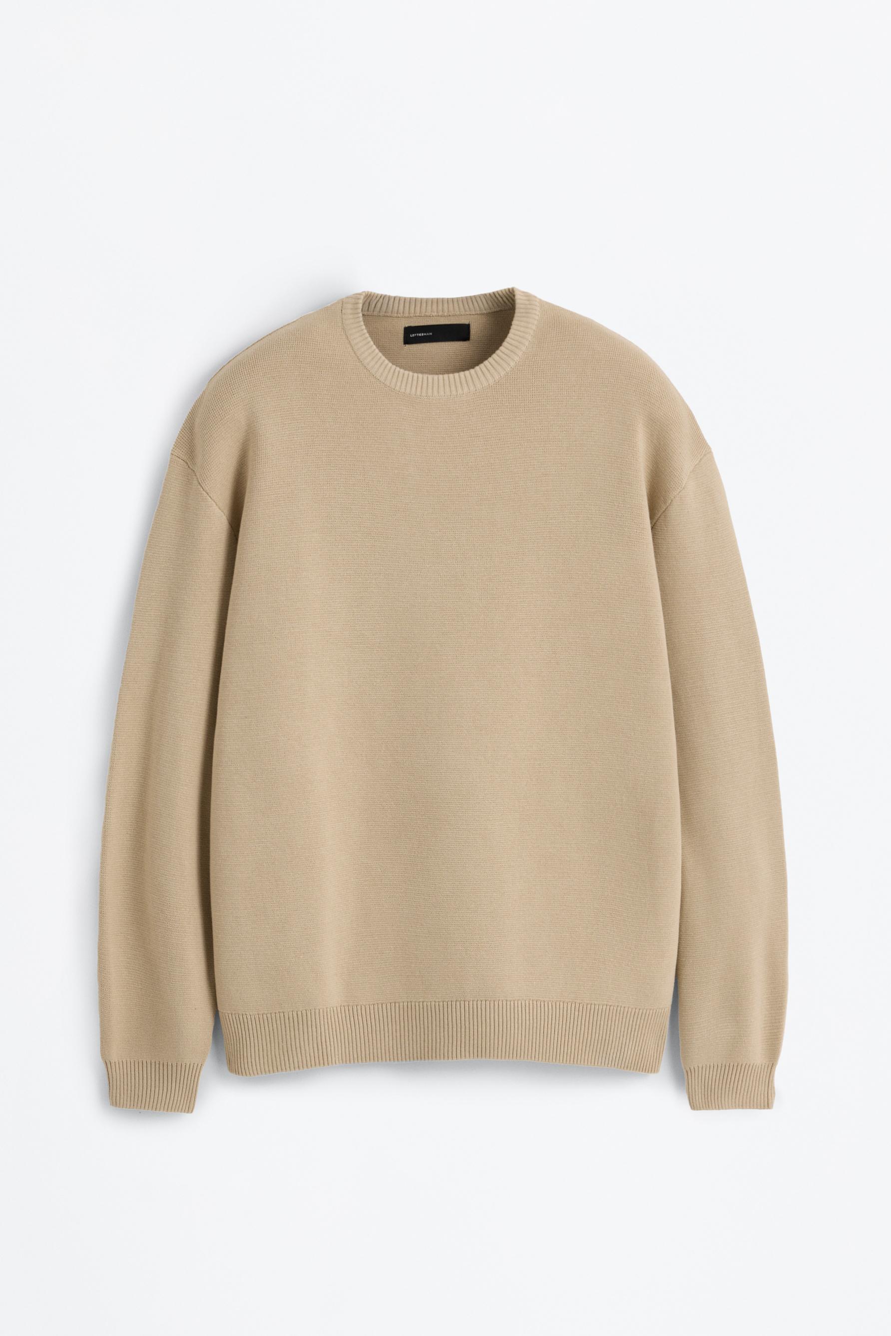 Compact knit sweater — SAND