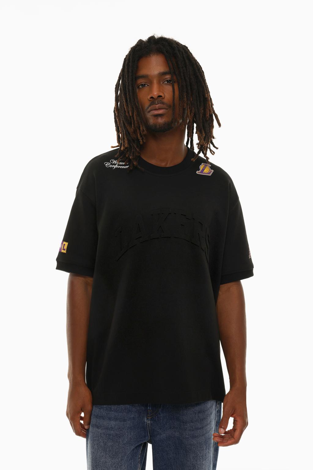 Heavy Los Angeles Lakers NBA T-shirt with raised details