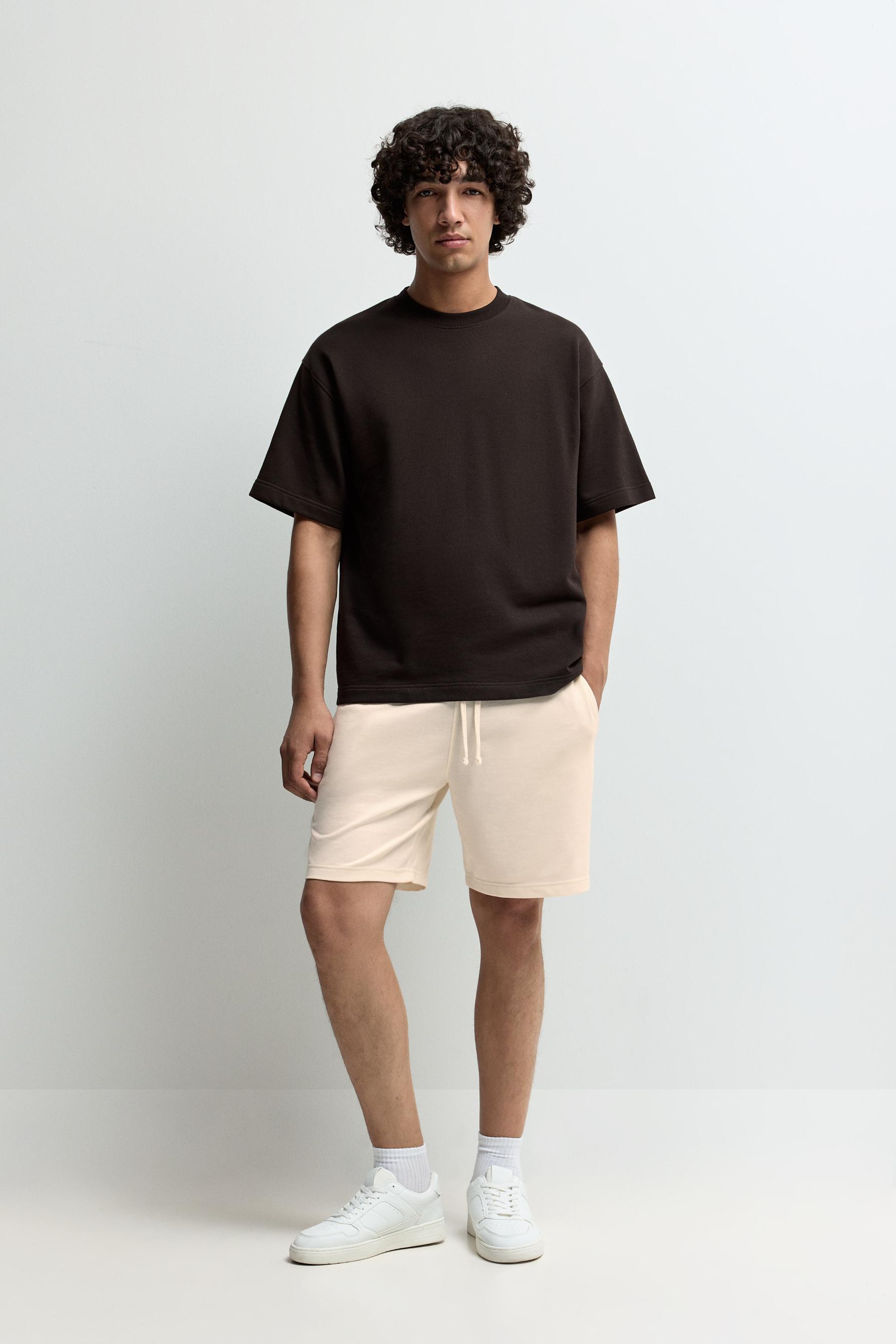 Basic tracksuit Bermuda shorts — ECRU