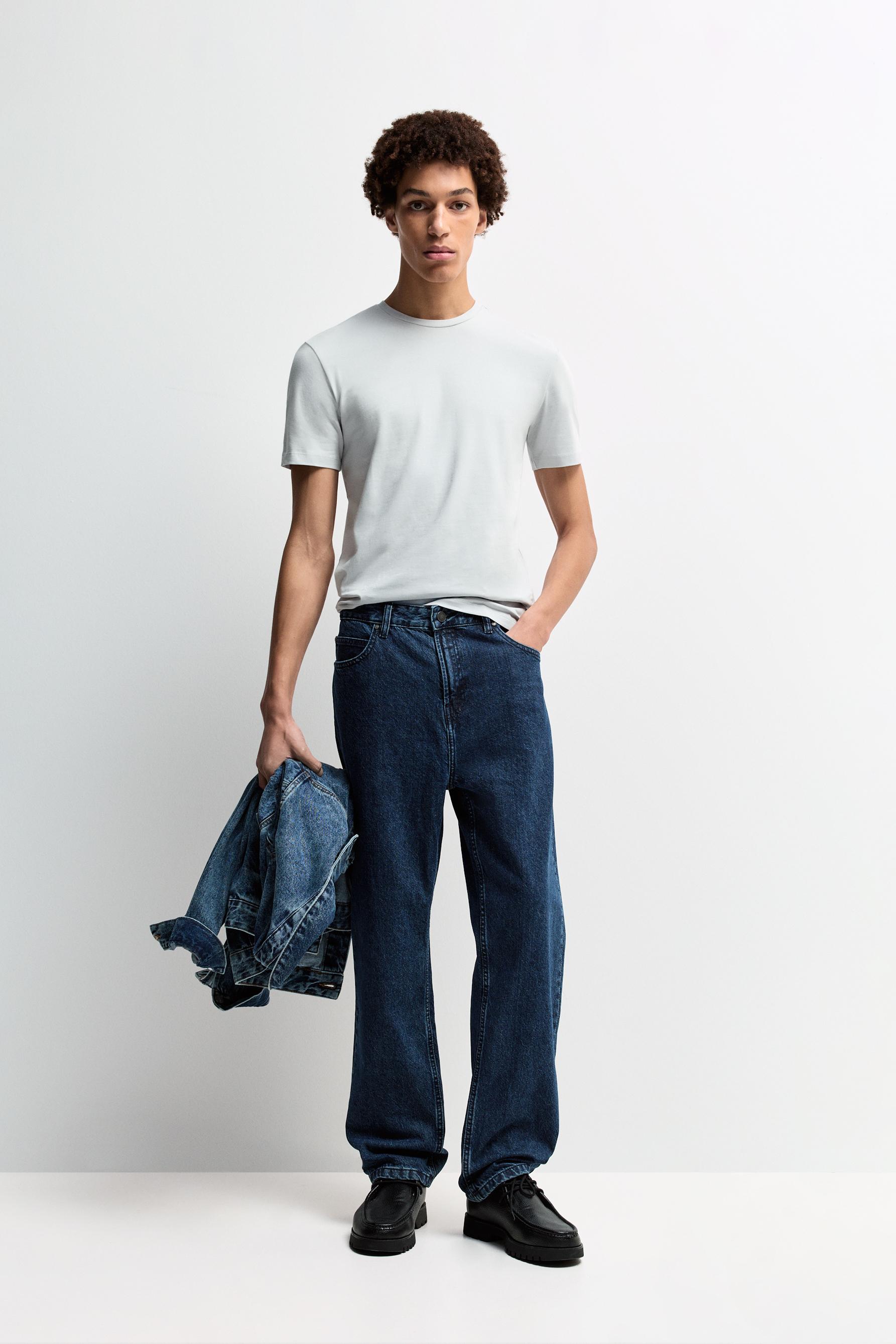 Soft slim fit T-shirt — PALE BLUE