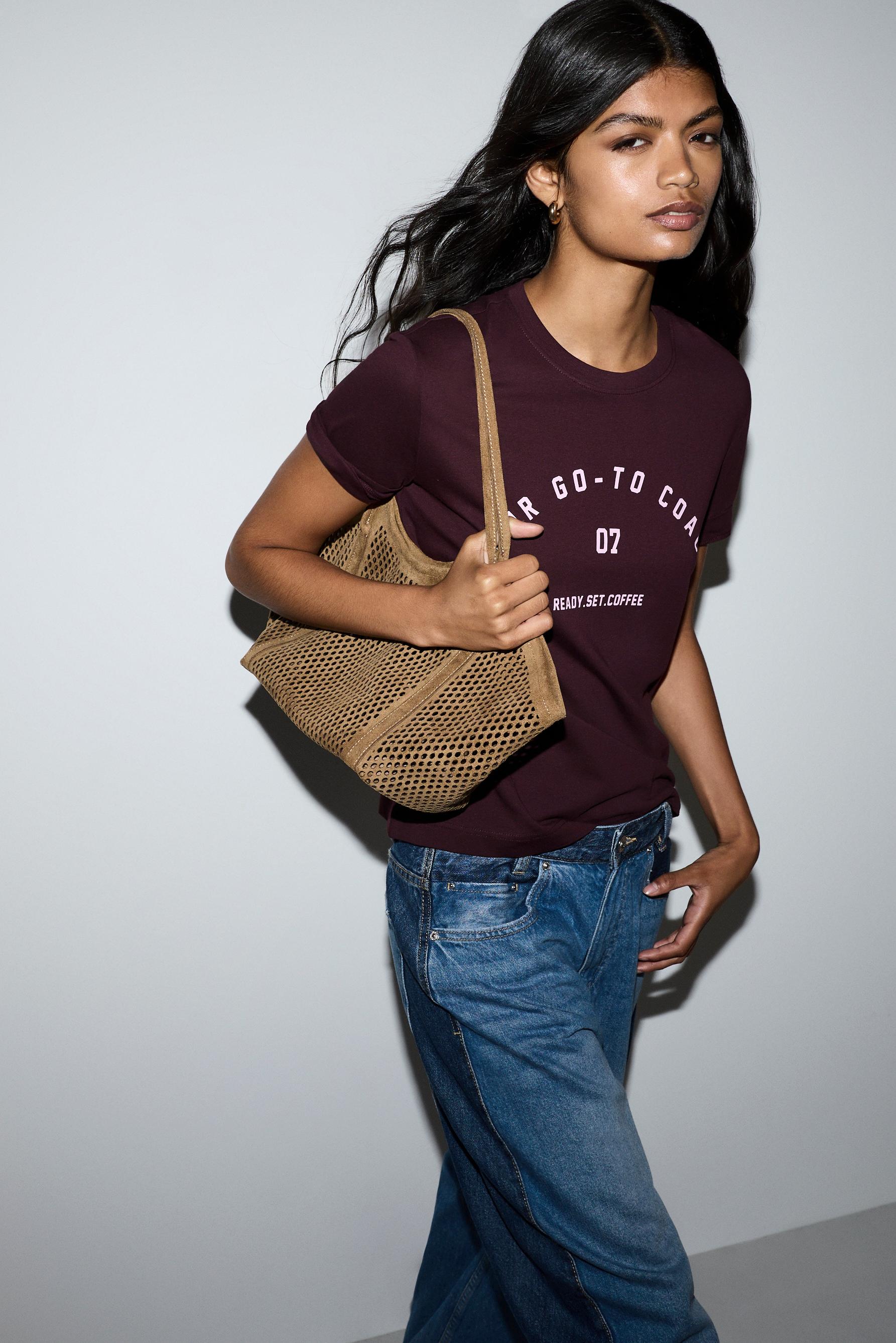 Printed T-shirt — MAROON