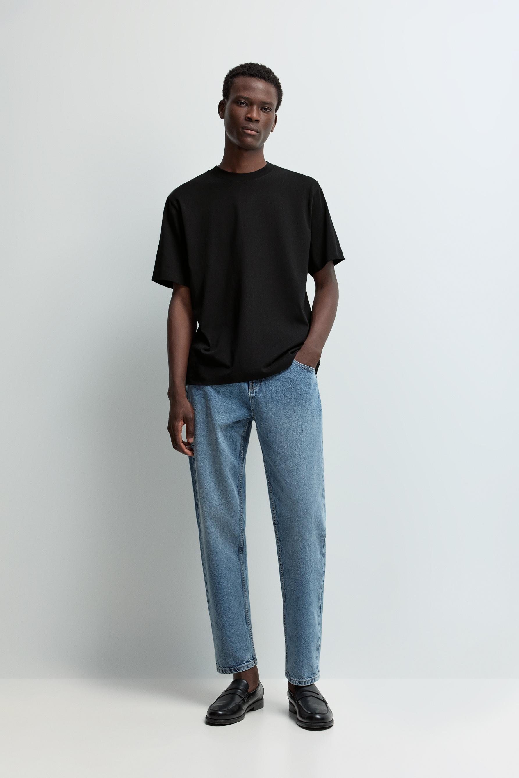Premium relaxed fit T-shirt — BLACK