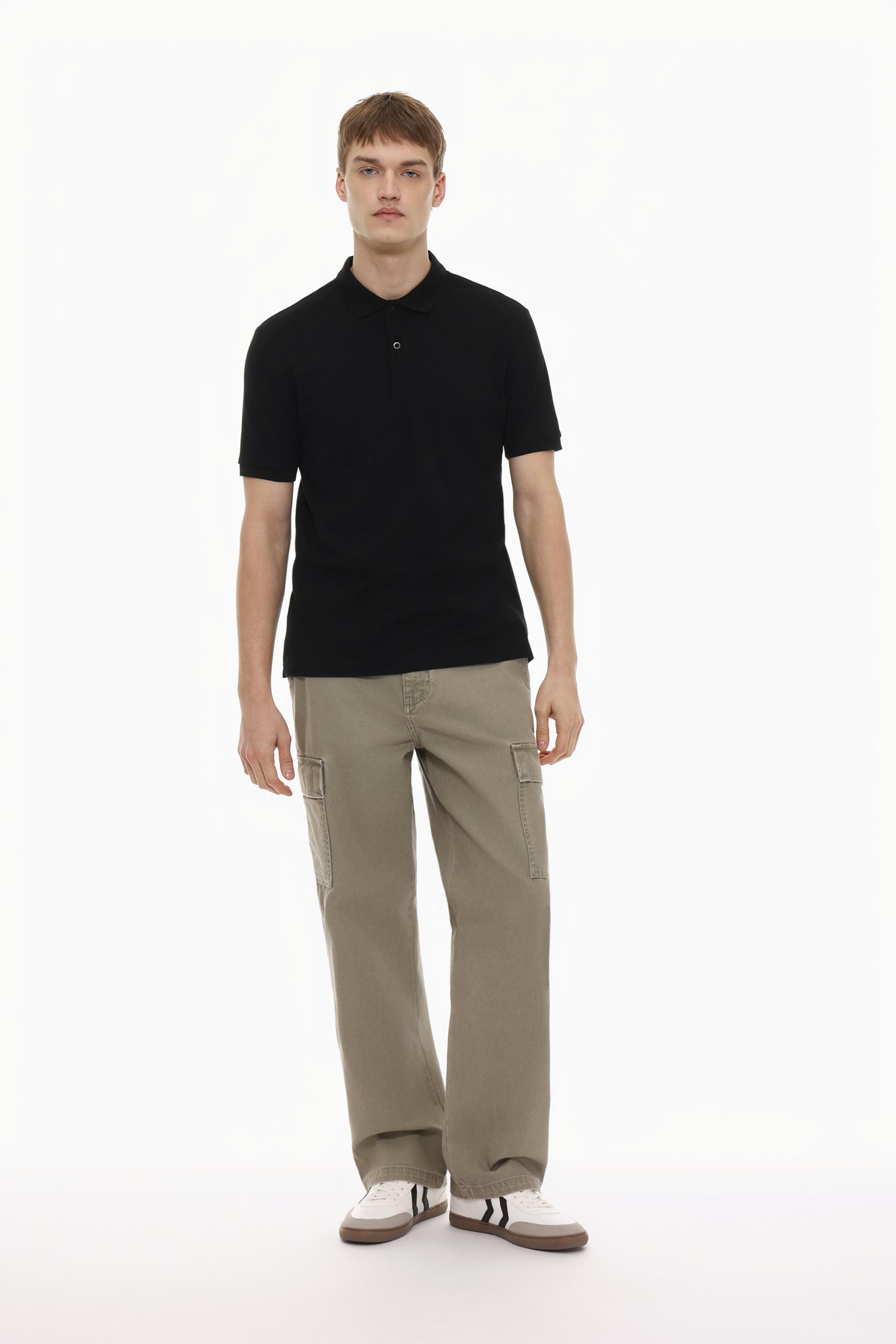 Basic polo shirt — BLACK