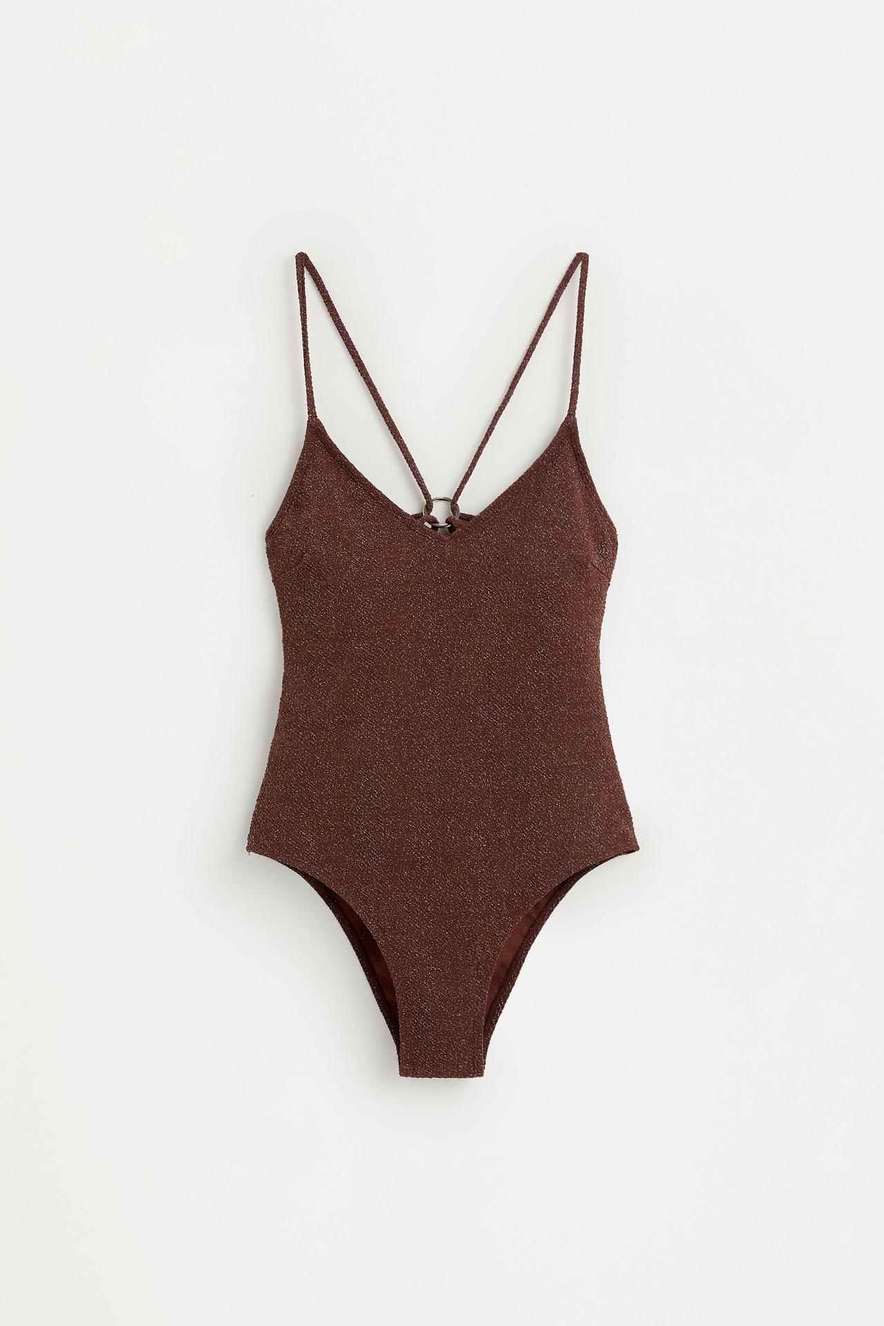 Shimmery swimsuit — BROWN