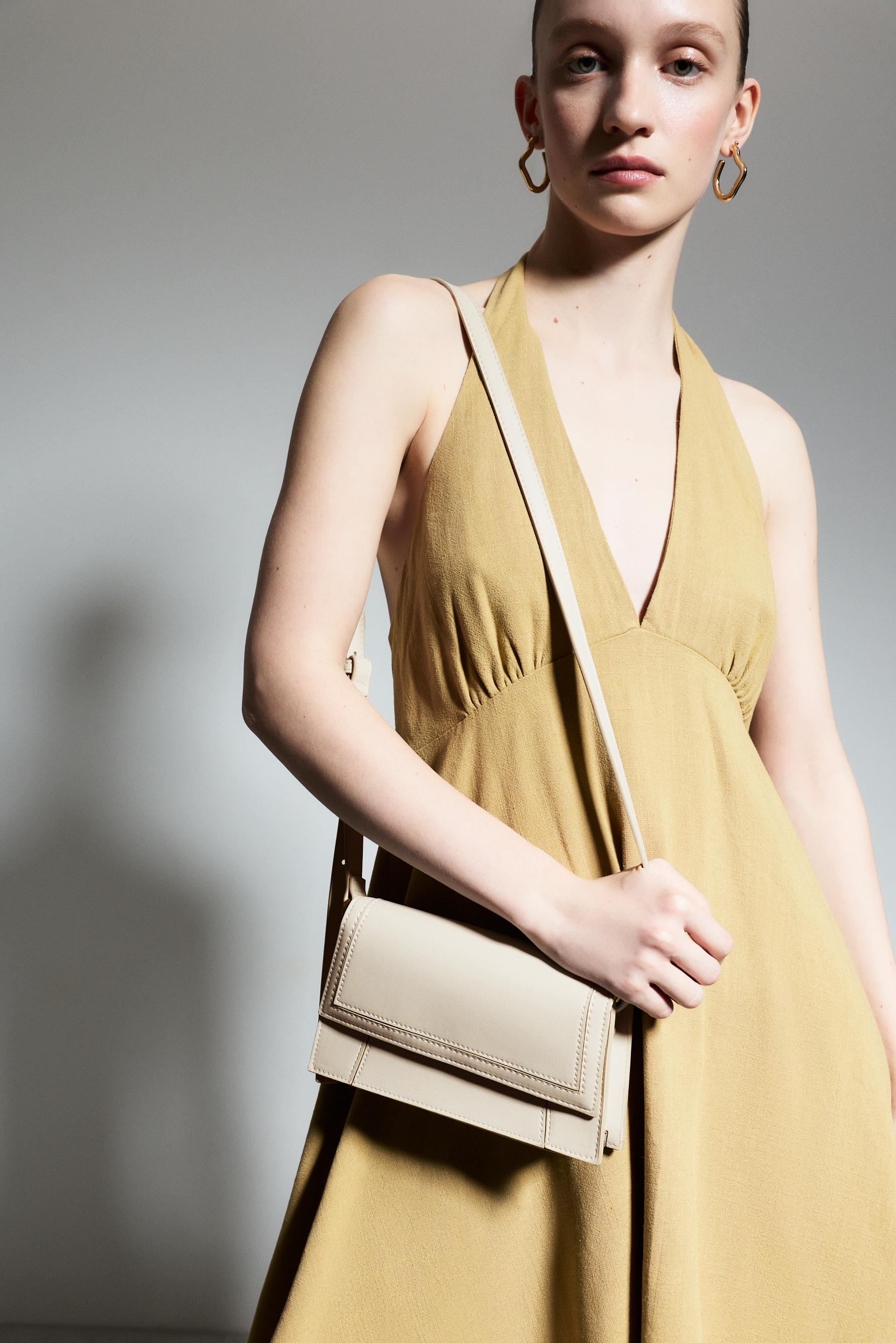 Flap crossbody bag — ECRU