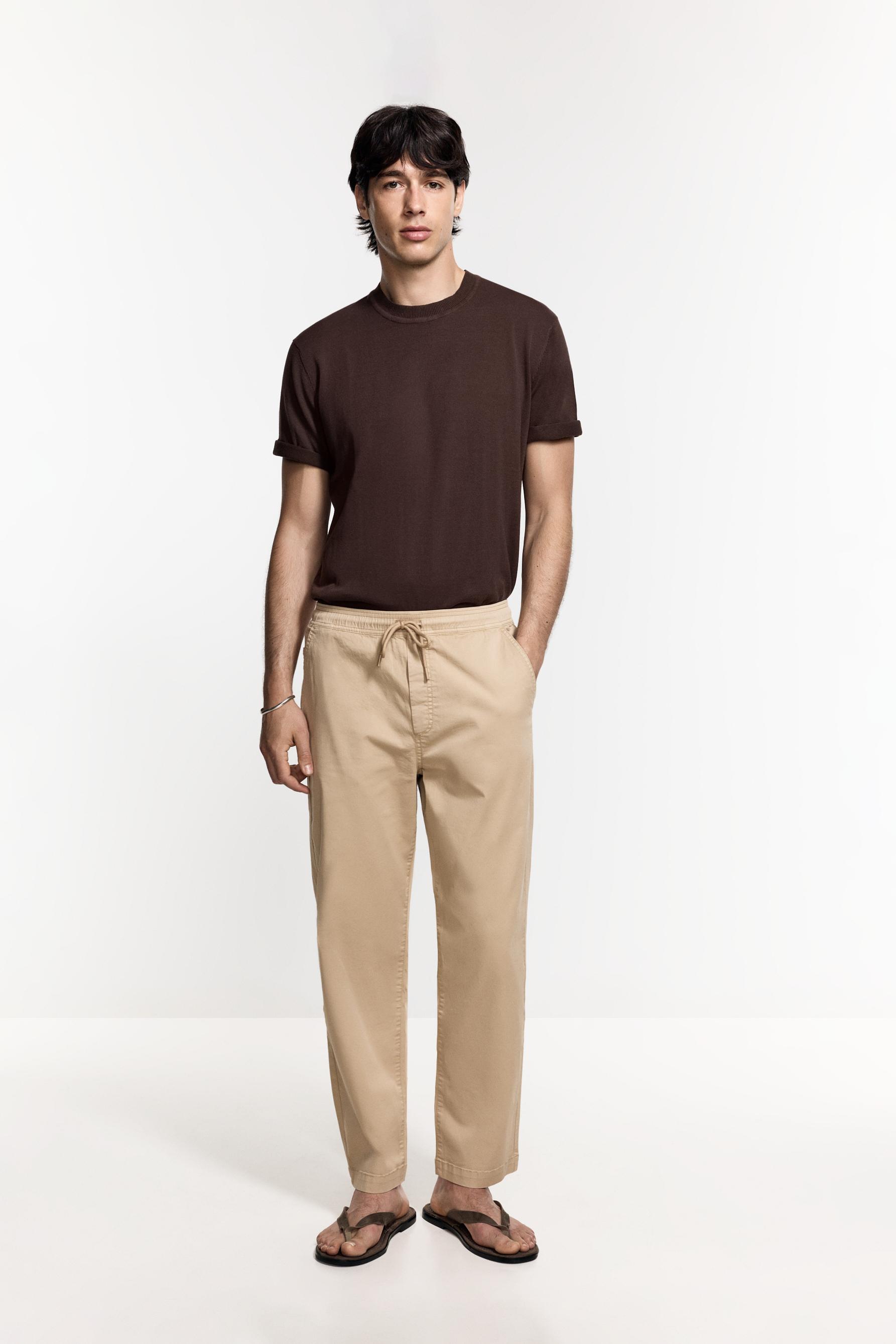 Slim fit jogger trousers — BEIGE