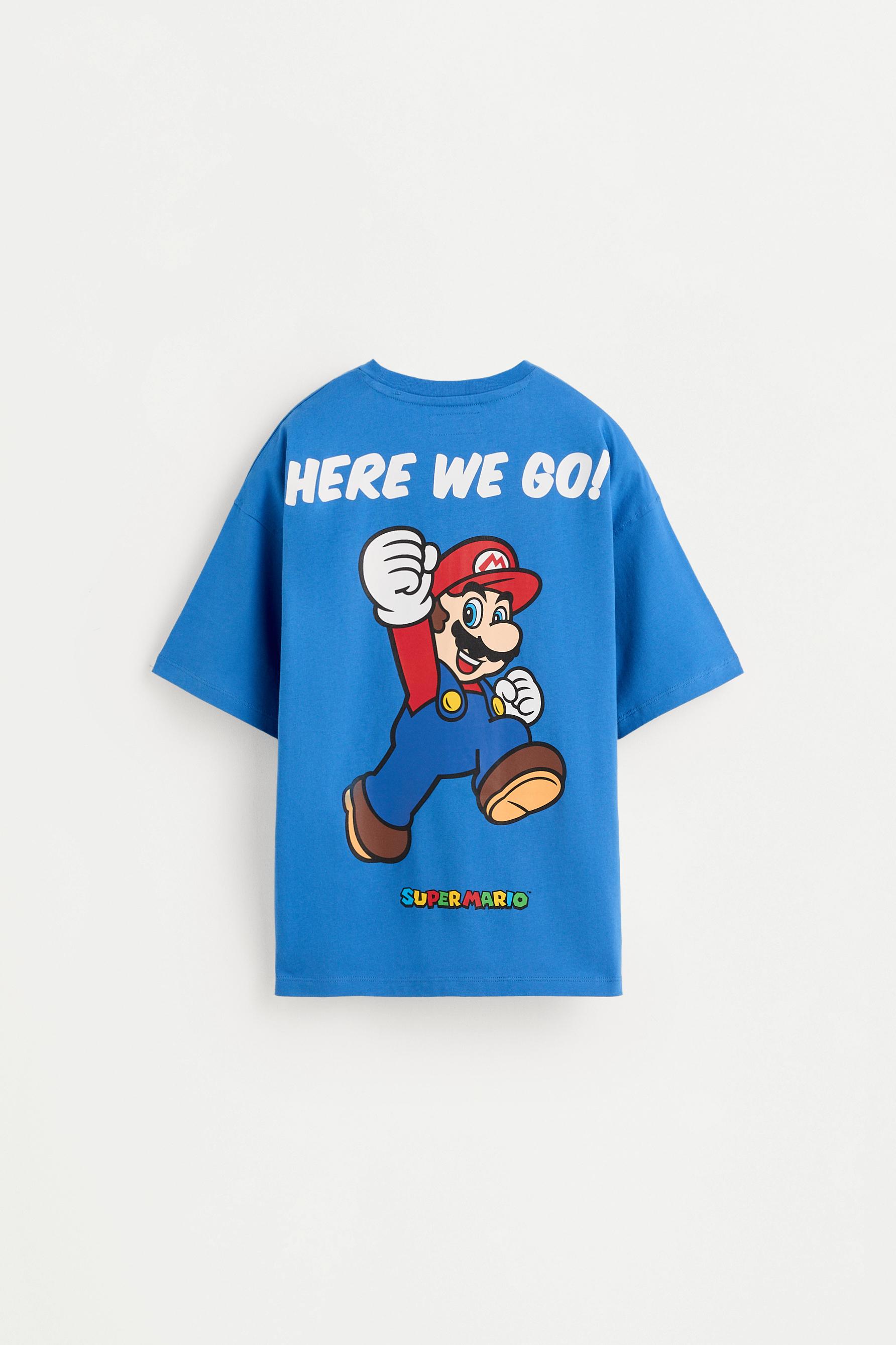 Arkası büyük baskılı Super Mario Bros Nintendo® t-shirt