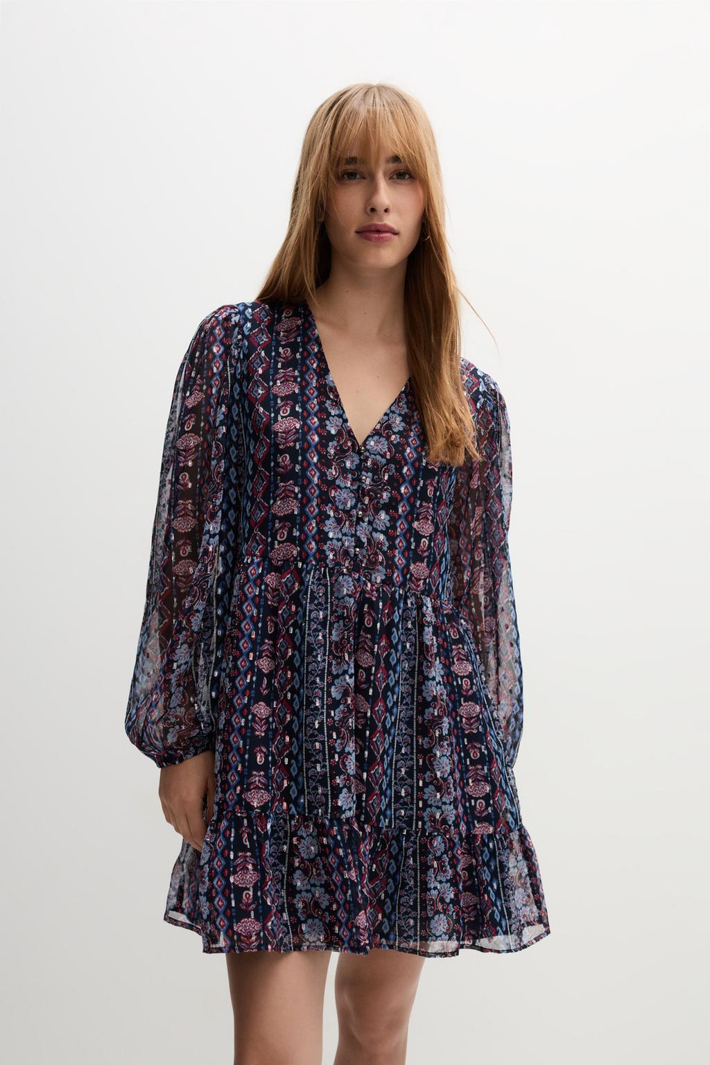 Vestido corto estampado