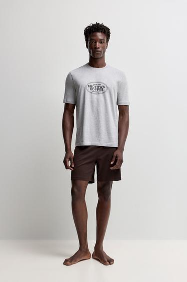 Short printed pyjamas — GREY MARL 1