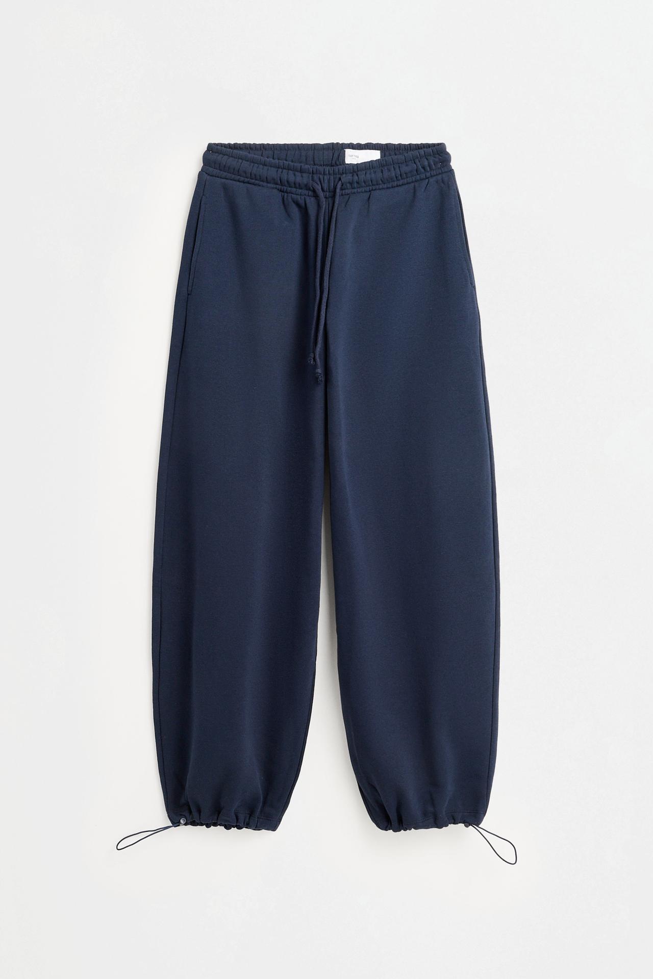Plush barrel trousers — NAVY