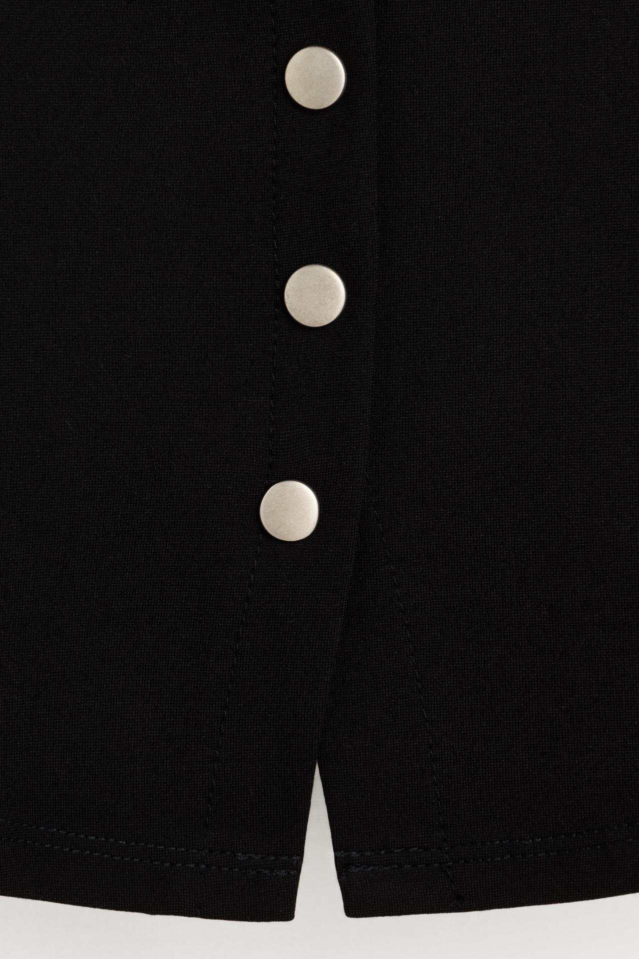 Ponte di Roma knit top — BLACK