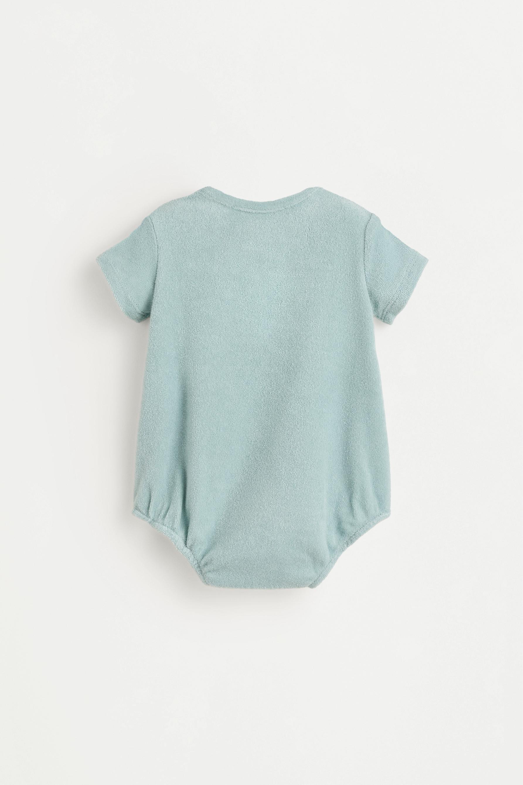 Terry fabric romper — TURQUOISE