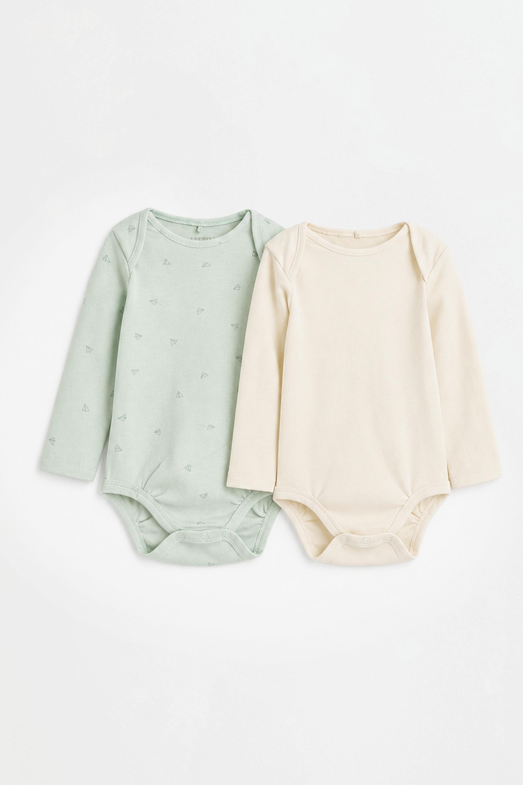 Pack of 2 combined bodysuits — WATER GREEN