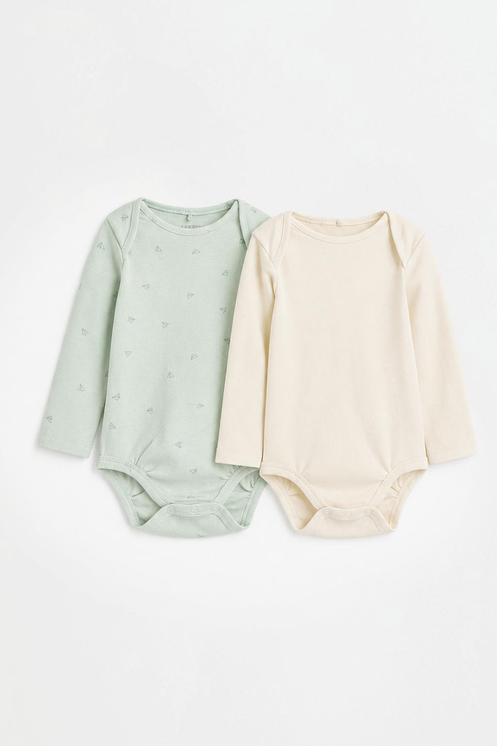 Pack of 2 combined bodysuits