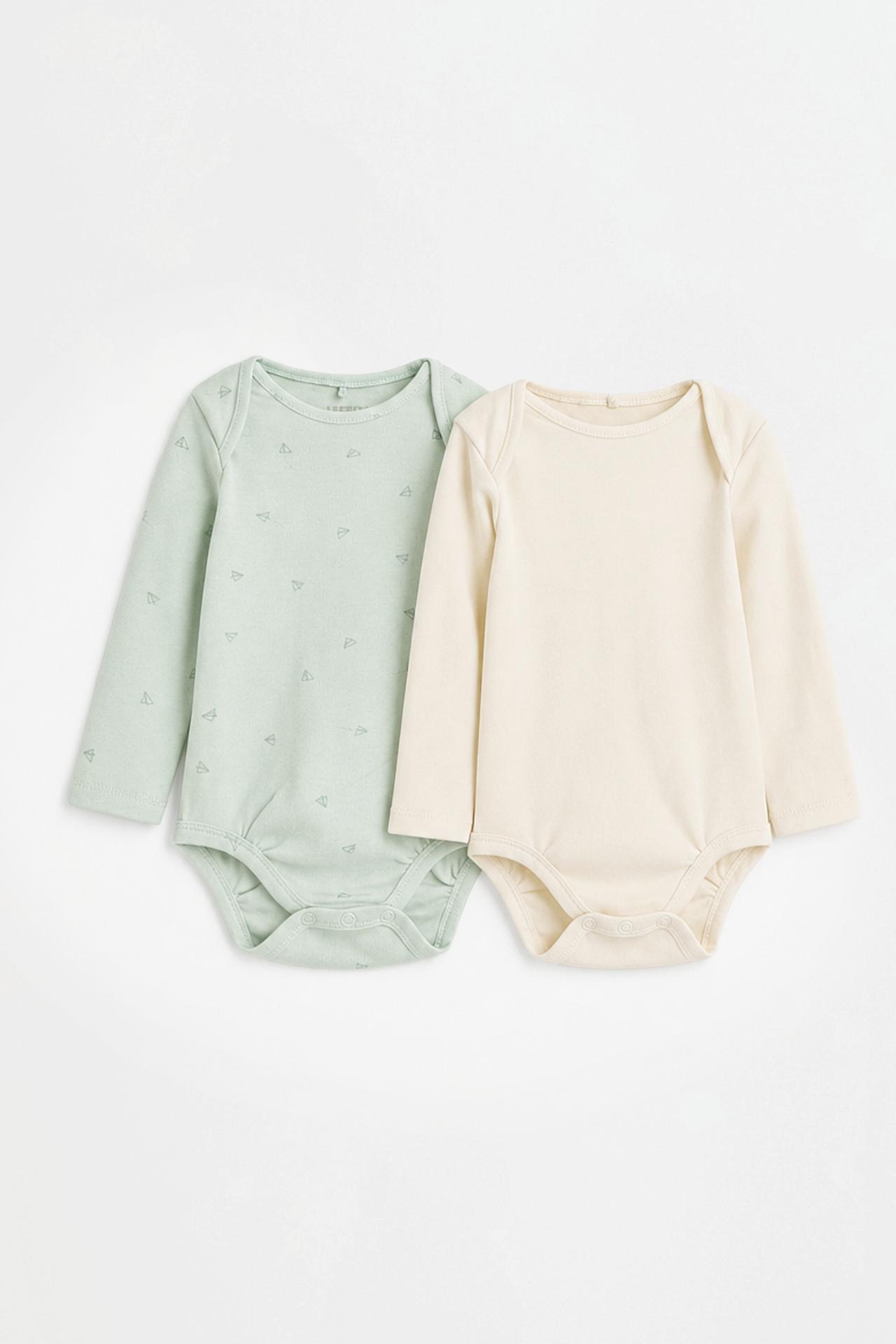 Pack of 2 combined bodysuits — WATER GREEN